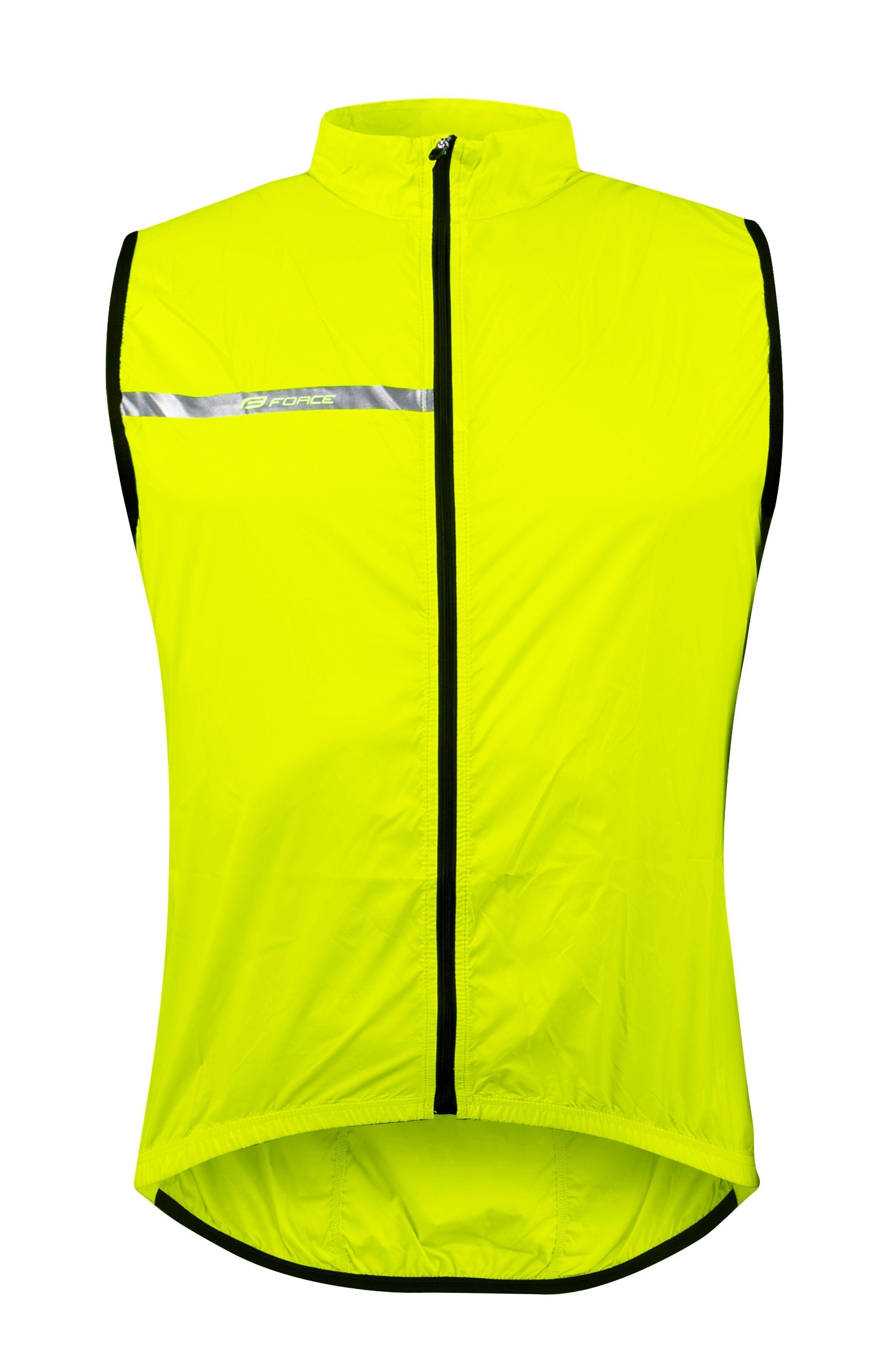 FORCE Funktionsweste Weste FORCE WINDPRO fluogelb