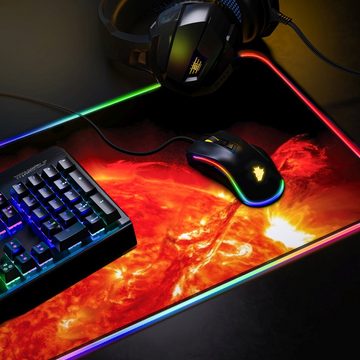 CSL Gaming Mauspad, RGB Gaming Mauspad - 800 x 300 mm XL Mousepad - LED Multi Color