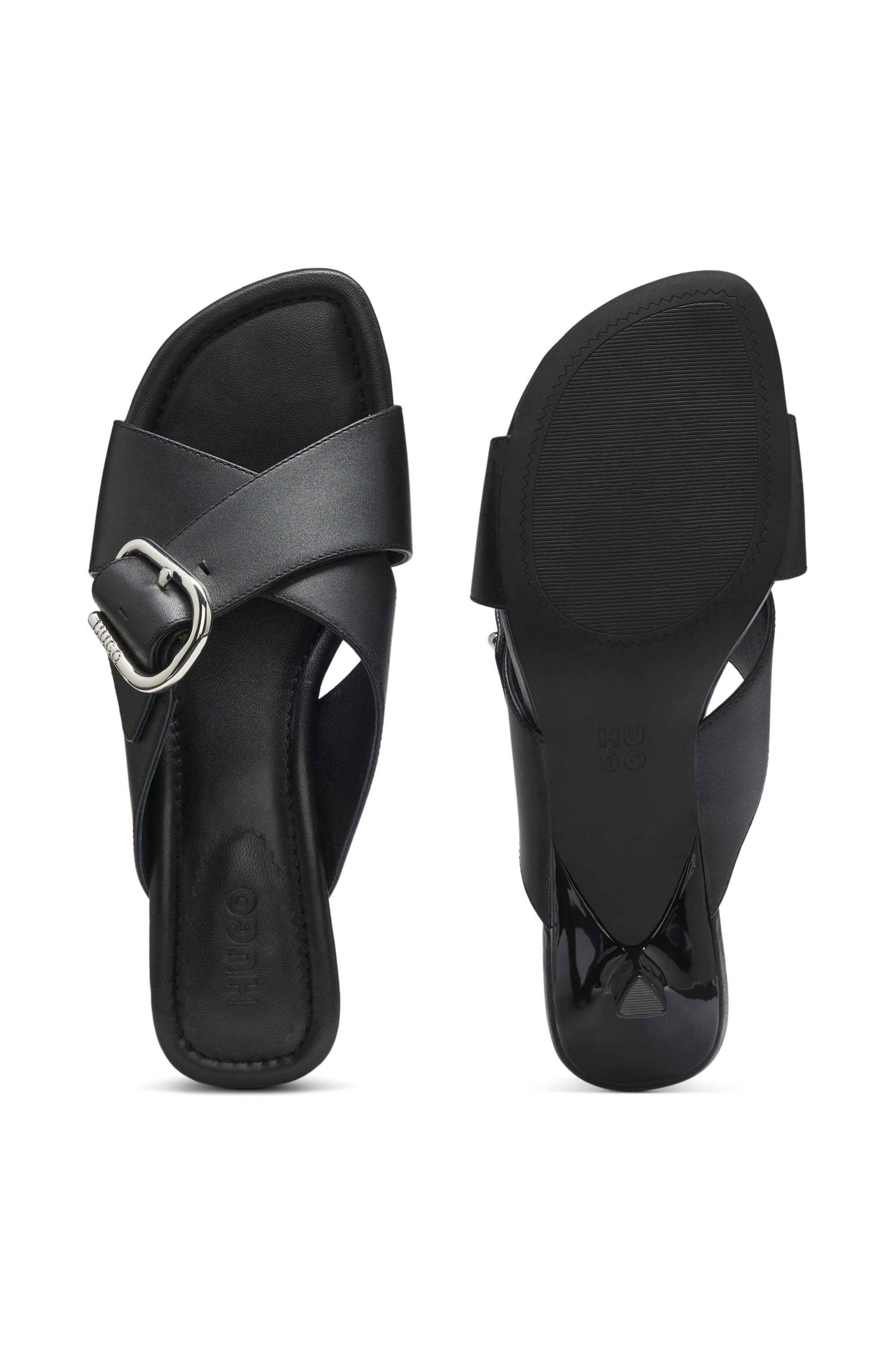 HUGO Pantolette Sommerschuh, Mules mit Pfennigabsatz