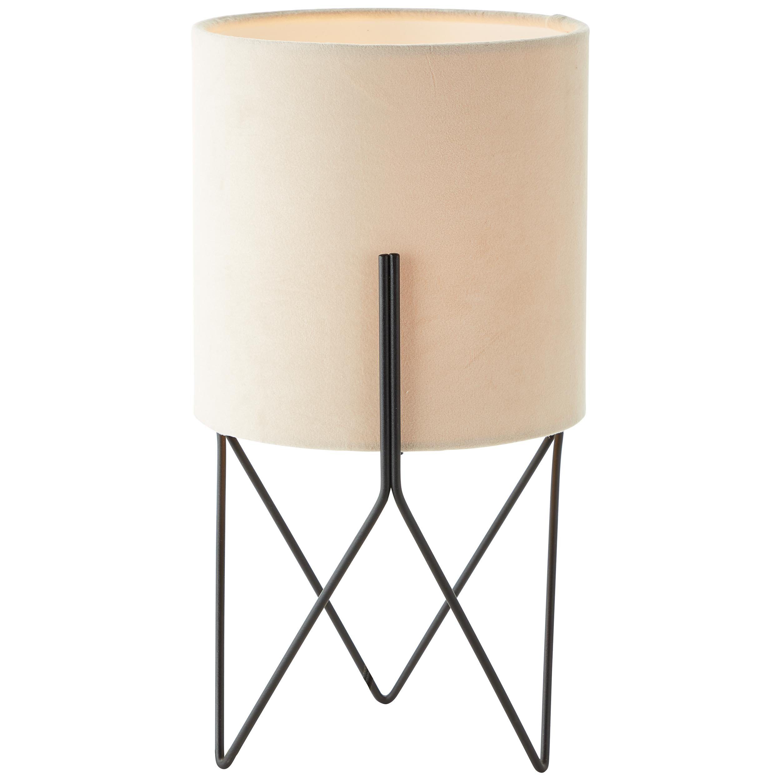 Brilliant Tischleuchte Atami, Atami Tischleuchte schwarz/beige 1x D45, E14,  28W, geeignet für Trop, Textil steht für Gemütlichkeit und Harmonie | Standleuchten