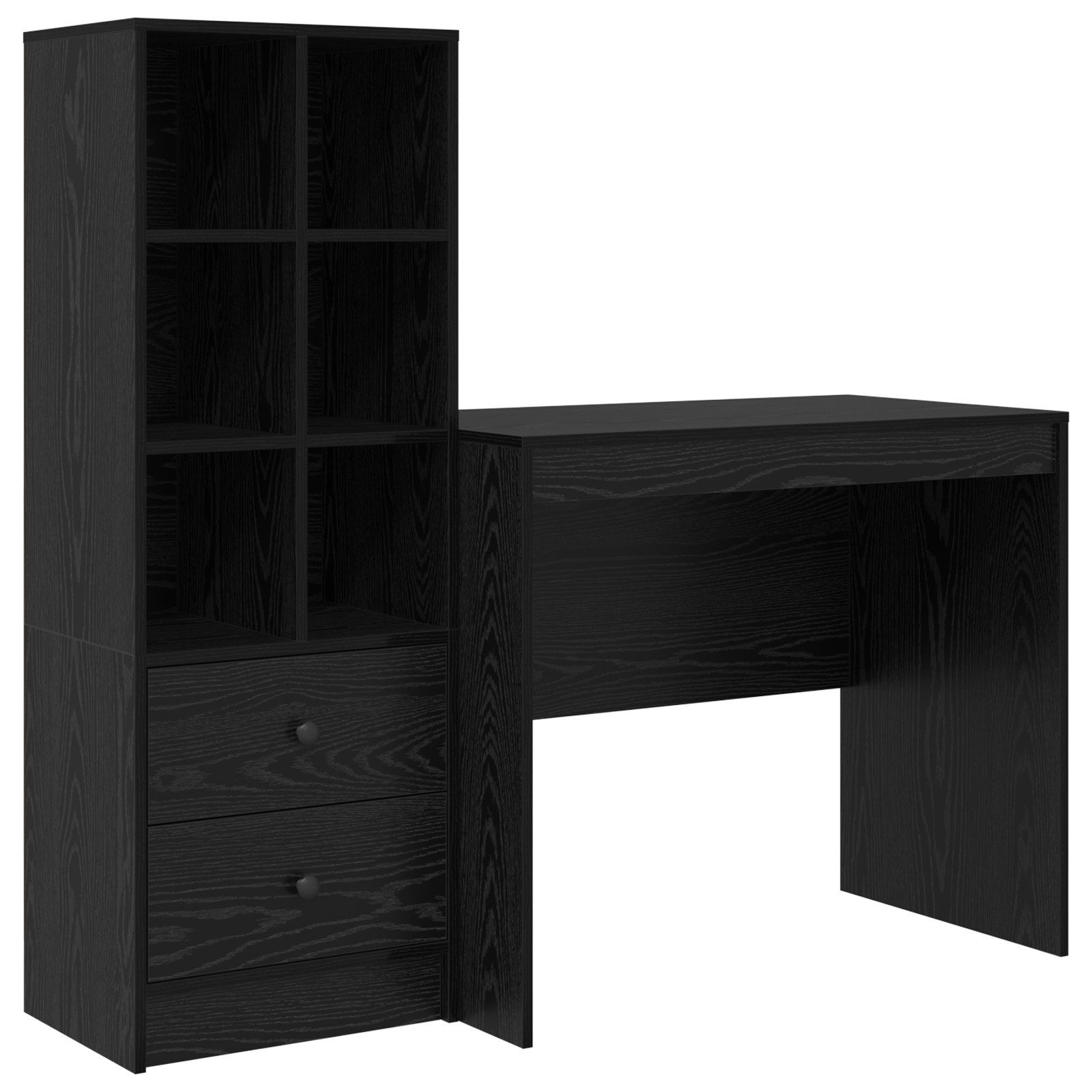 vidaXL Sideboard Schreibtisch mit Stauraum schwarzes günstig online kaufen