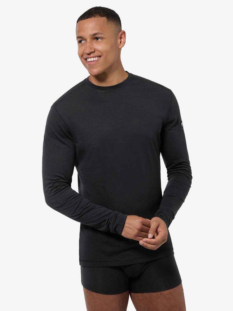 SUPER.NATURAL Langarmshirt für Herren, Merino M SIERRA140 LS atmungsaktiv, enganliegend