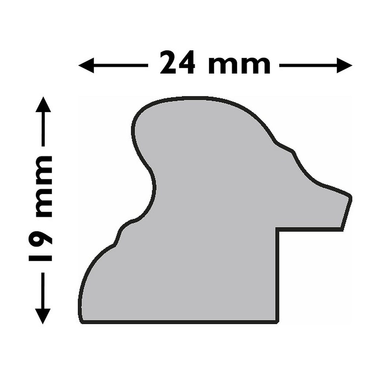 Bilderrahmen Neumann Einzelrahmen Ovalrahmen 9 x 13 cm bis 50 x 70 cm, mit Glas und Rückwand