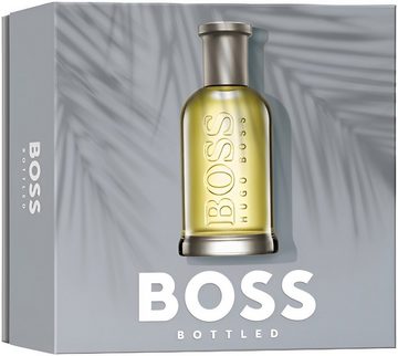 HUGO Eau de Parfum BOSS Bottled Eau de Parfum 50 ml Deodorant 150 ml Geschenkset, 2-tlg., Herrenparfum Luxusduft für Herren