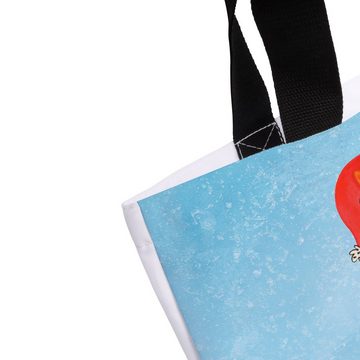 Mr. & Mrs. Panda Shopper Fuchs Weihnachten - Eisblau - Geschenk, Advent, Winter, Einkaufsbeute (1-tlg), Individuelles Design