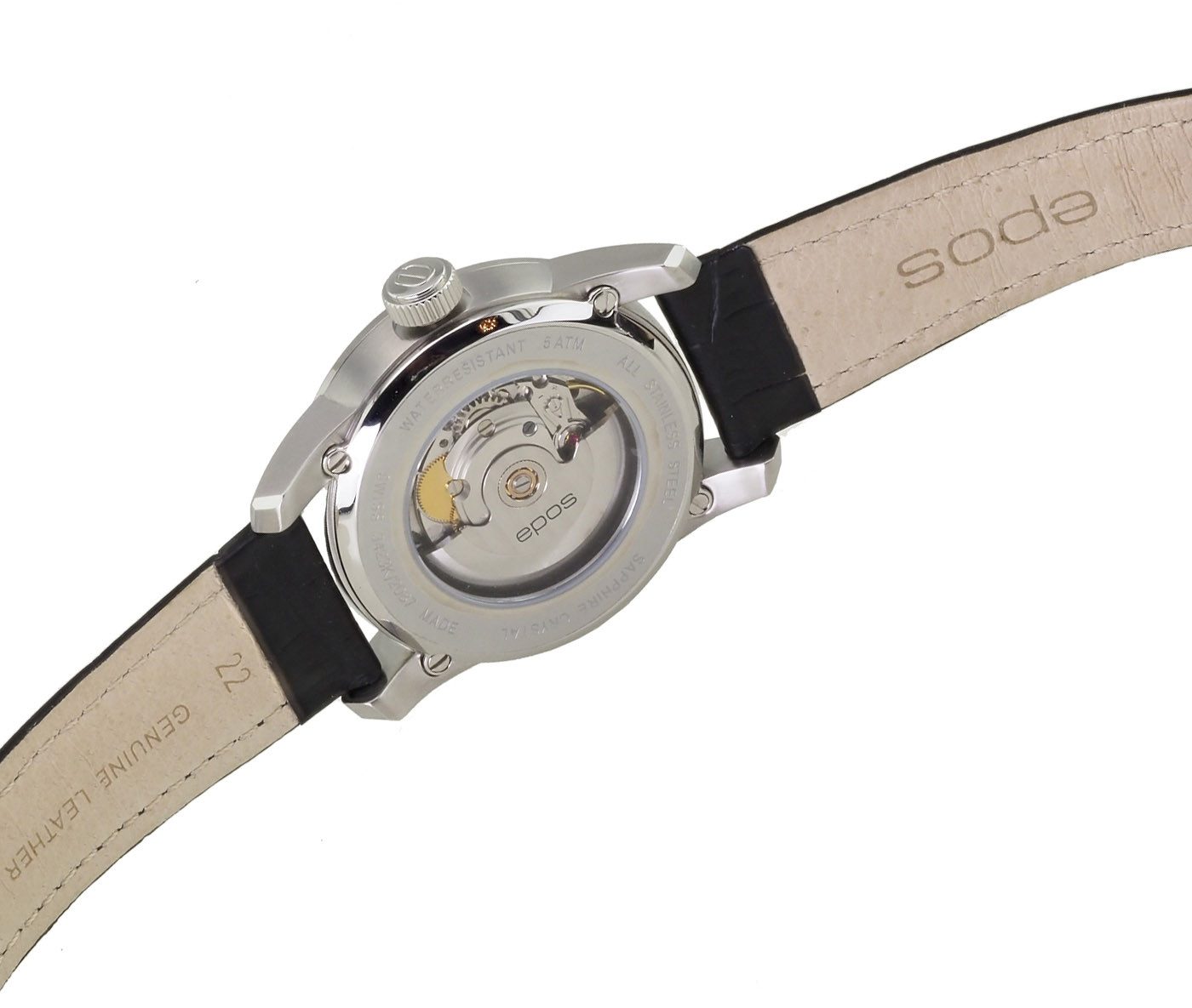 EPOS Automatikuhr ETA Swiss Made Herren Uhr 3390.152.20.10.25 Emotion, schweizer Automatikwerk veredelt (ETA2892)