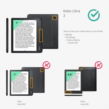 kalibri E-Reader-Hülle Klapphülle für Kobo Libra 2 Hülle eReader eBook-Reader ebook Reader, Klapphülle kompatibel mit Kobo Libra 2 - Hülle eReader