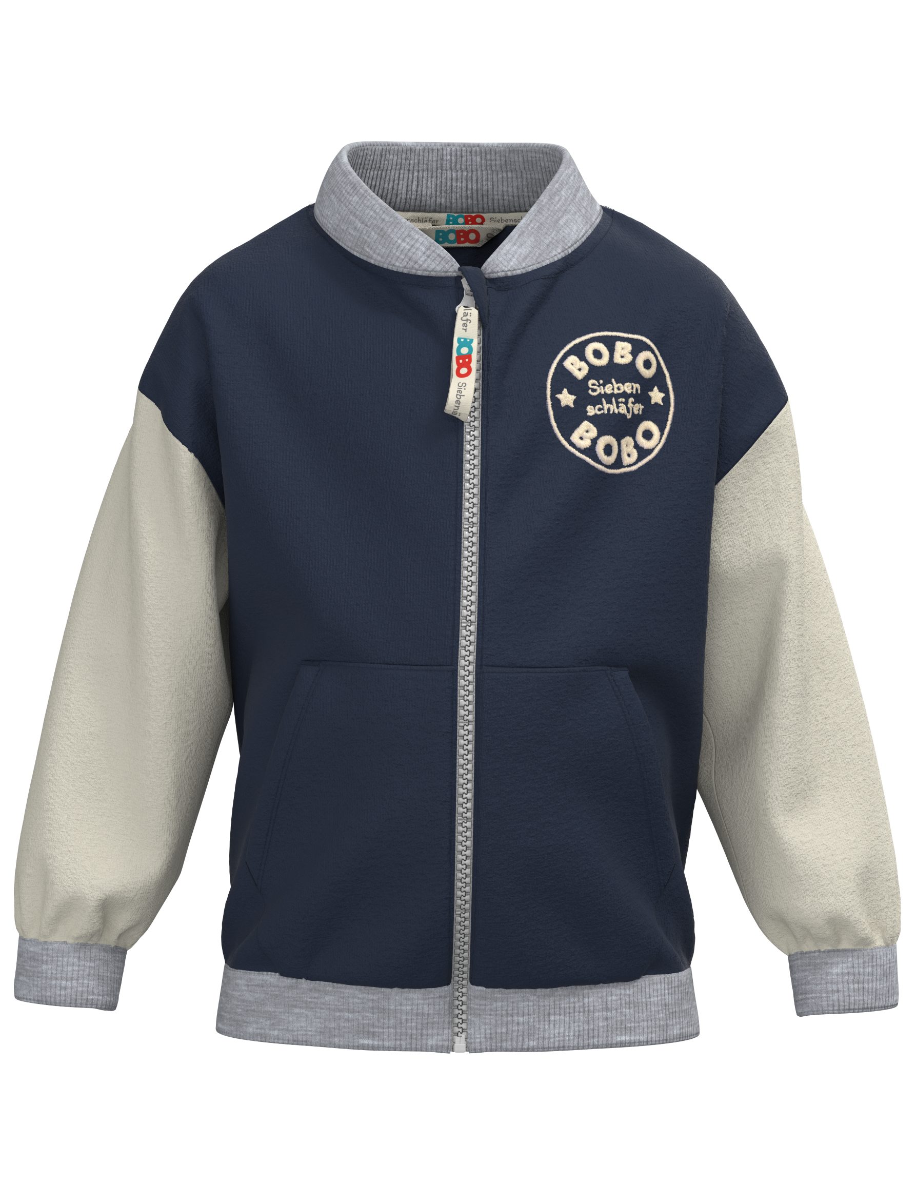 Applikation Bobo Sweatjacke Siebenschläfer Bobo mit flauschiger Bobo Sweatjacke Siebenschläfer