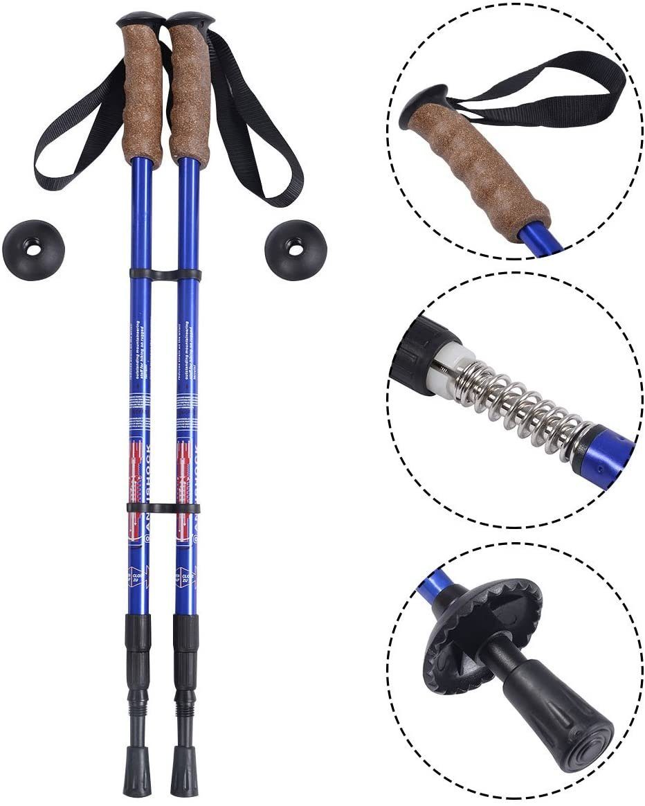 COSTWAY Nordic-Walking-Stöcke (2 St), 65-135cm verstellbar, Alu