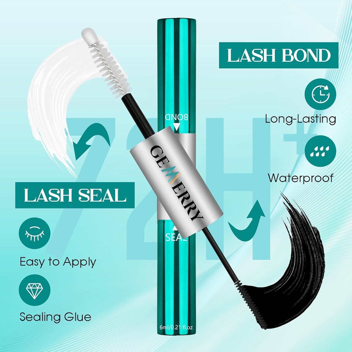 GEMERRY Einzelwimpern -Set 40D Cluster Wimpern 0.07 D Crul 10–18mm Clusters, Natürlich & Voluminös, inkl. Kleber & Applikator