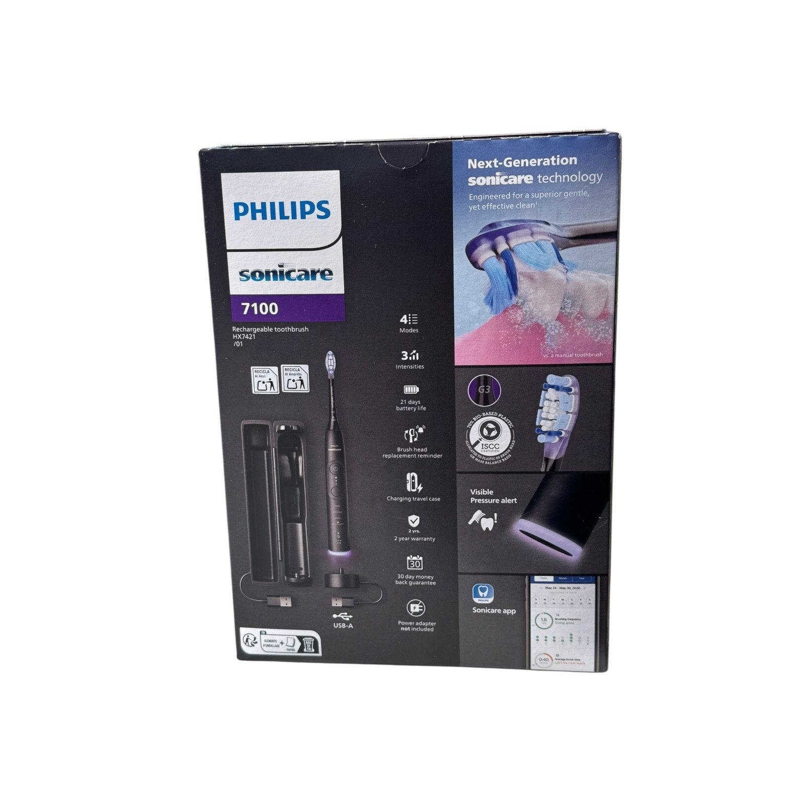 Philips Elektrische Zahnbürste PHILIPS SONICARE Series 7100 HX7421/01 schwarz