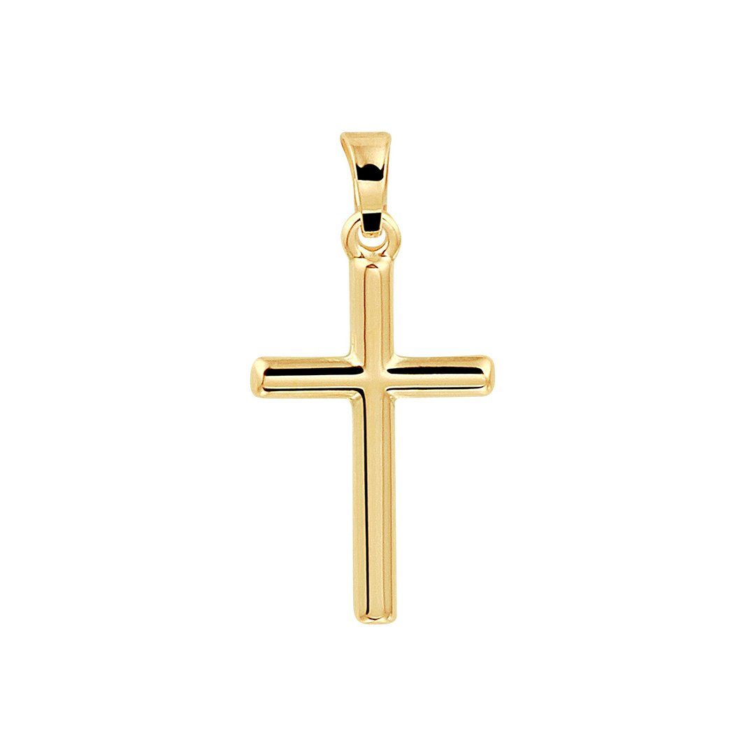 Kettenanhänger 585er NICEANDnoble Kettenanhänger Gelbgold Kreuz