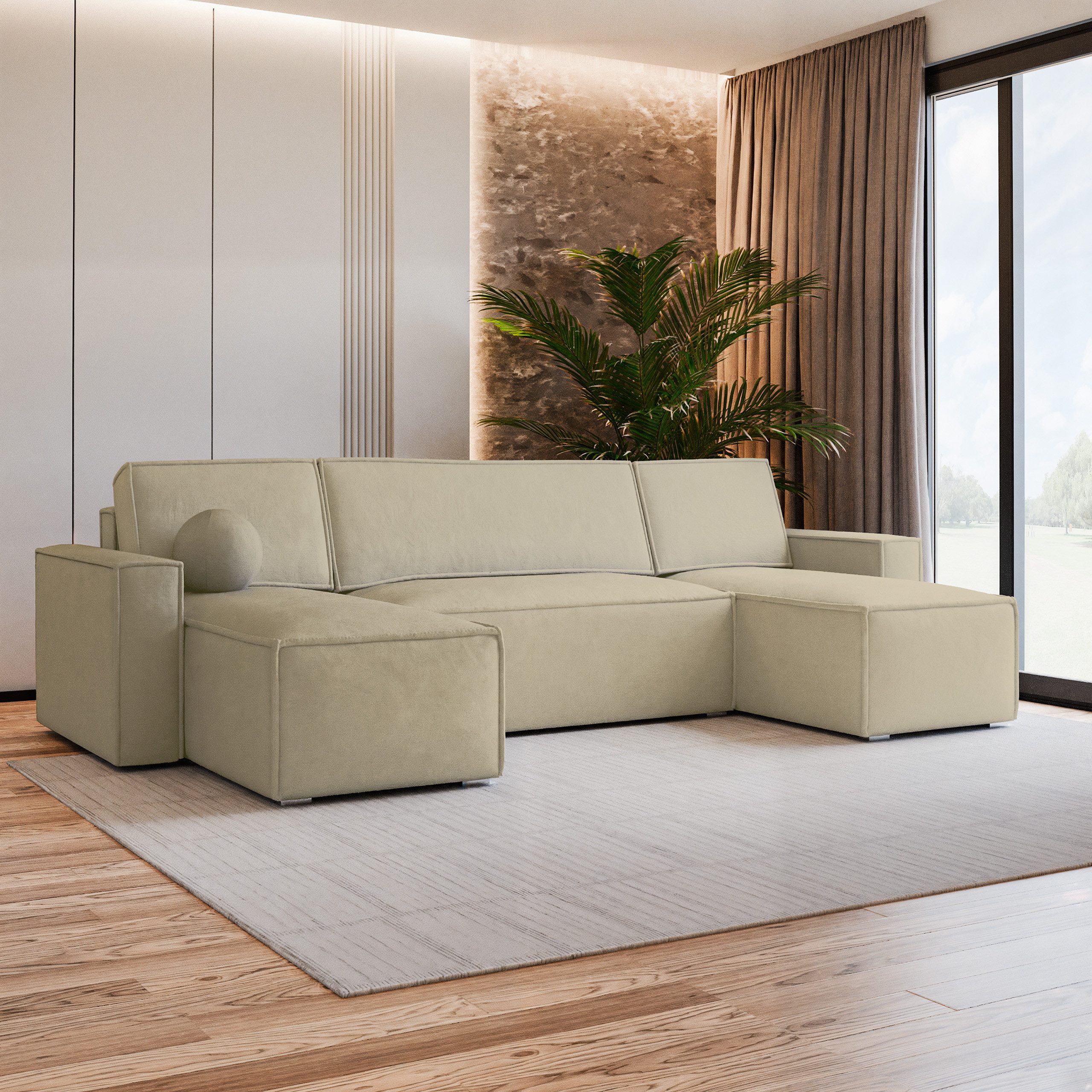 Masseno Ecksofa PESANO mit Schlaffunktion U-Form, günstig online kaufen