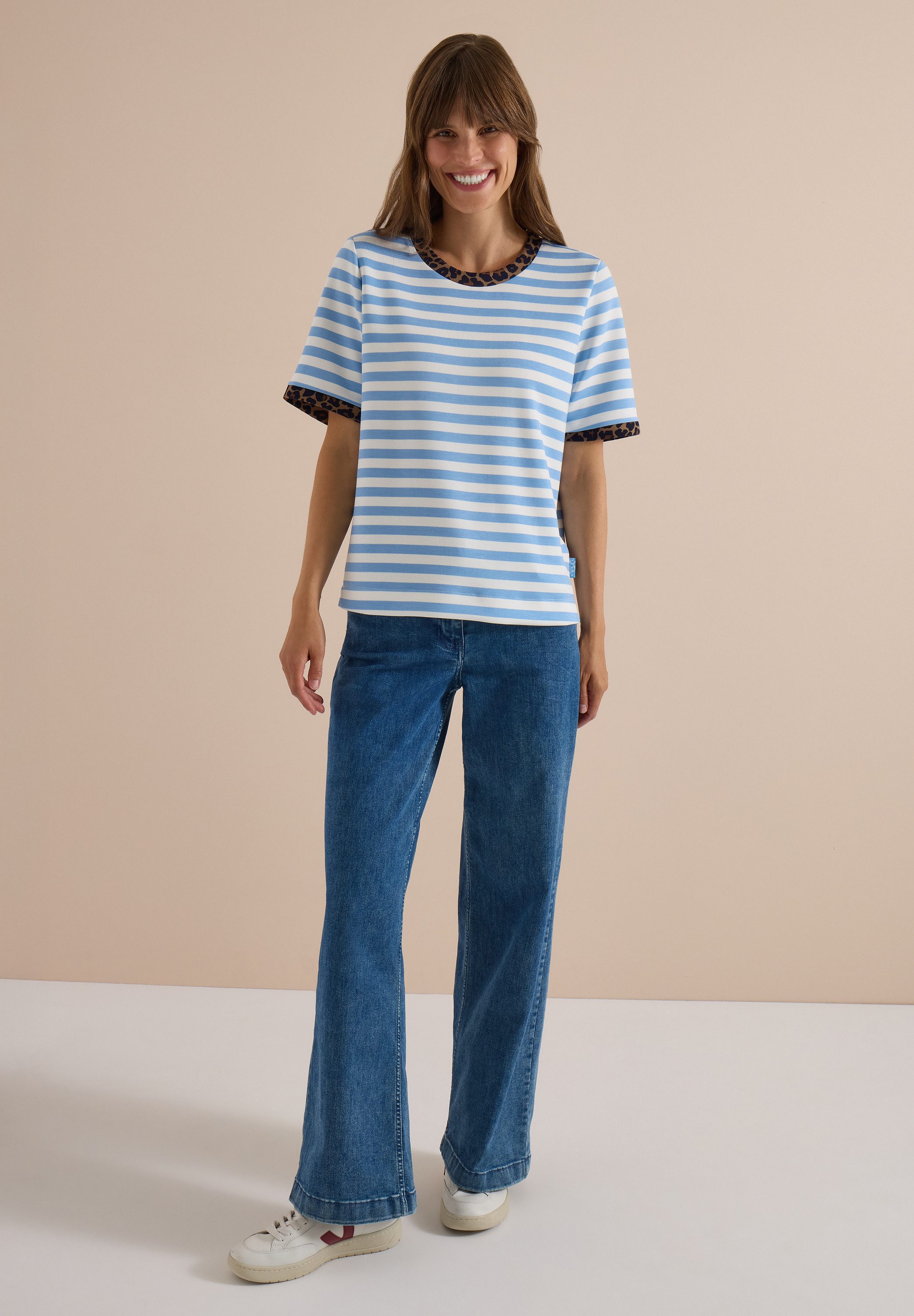 CECIL T-Shirt aus softem Materialmix