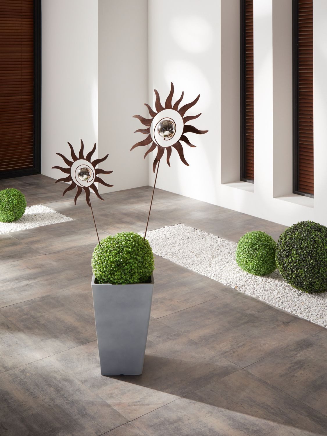 Frank Flechtwaren Gartenstecker Gartenstecker Kugelsonne 2er günstig online kaufen