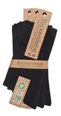TippTexx 24 Komfortsocken 6 Paar nachhaltige GOTS Socken Bio-Baumwolle & recycelte Faseranteile
