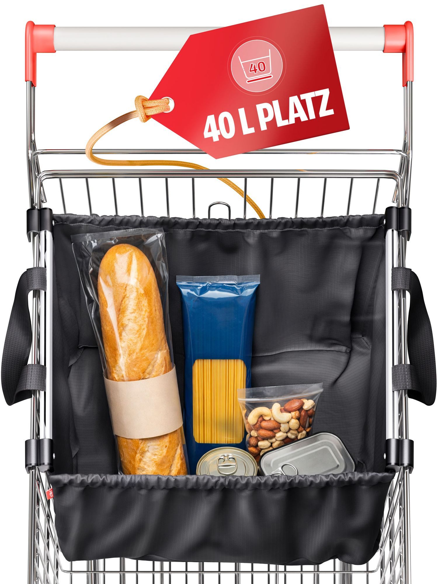 achilles Einkaufsshopper Easy-Shopper "Alu" Einkaufswagentasche passend für den Einkaufswagen, 40 l
