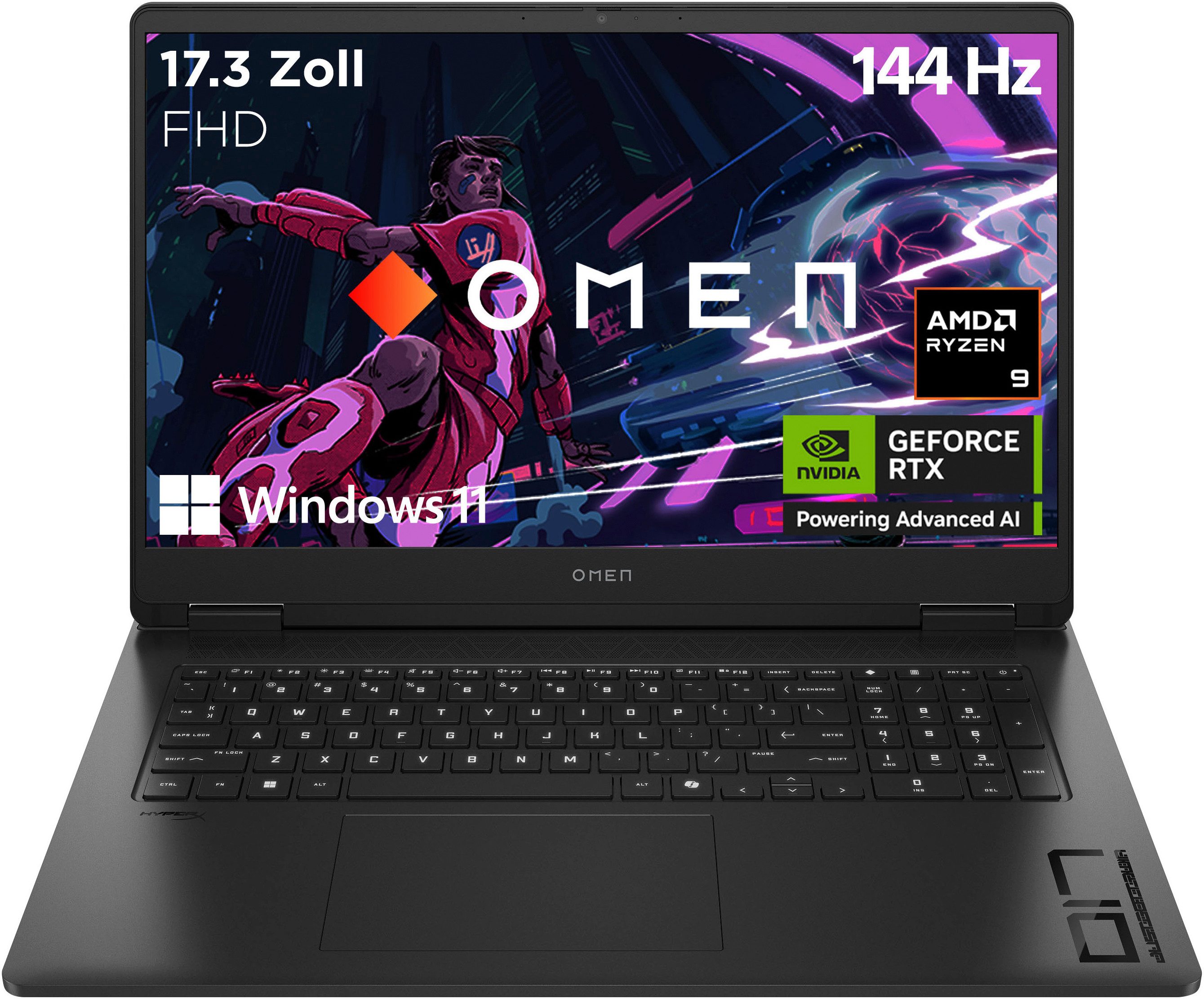 HP OMEN 17-db1073ng Gaming-Notebook (43,94 cm/17,3 Zoll, AMD Ryzen™ AI 7 350, GeForce RTX 5060, 32 GB, 1000 GB SSD)
