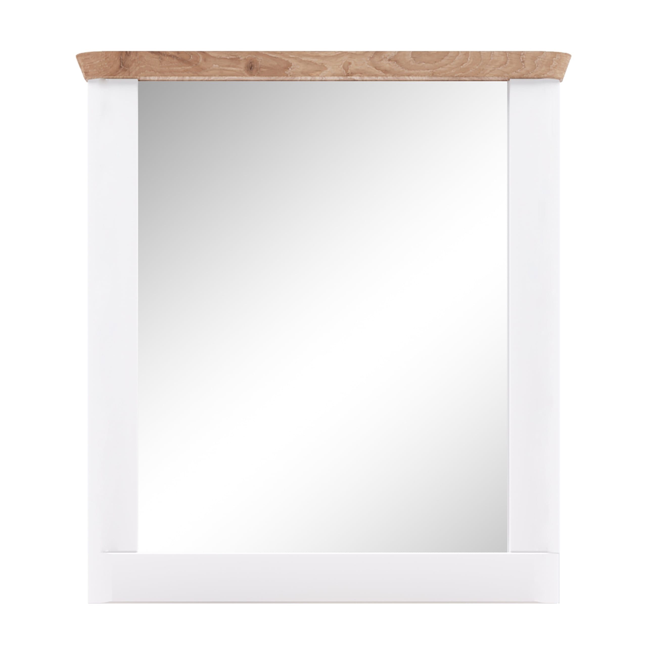 Newroom Spiegel weiß NB 79 cm, Spiegel weiß NB Spiegelglas Modern Schminkspiegel Frisierspiegel Flur
