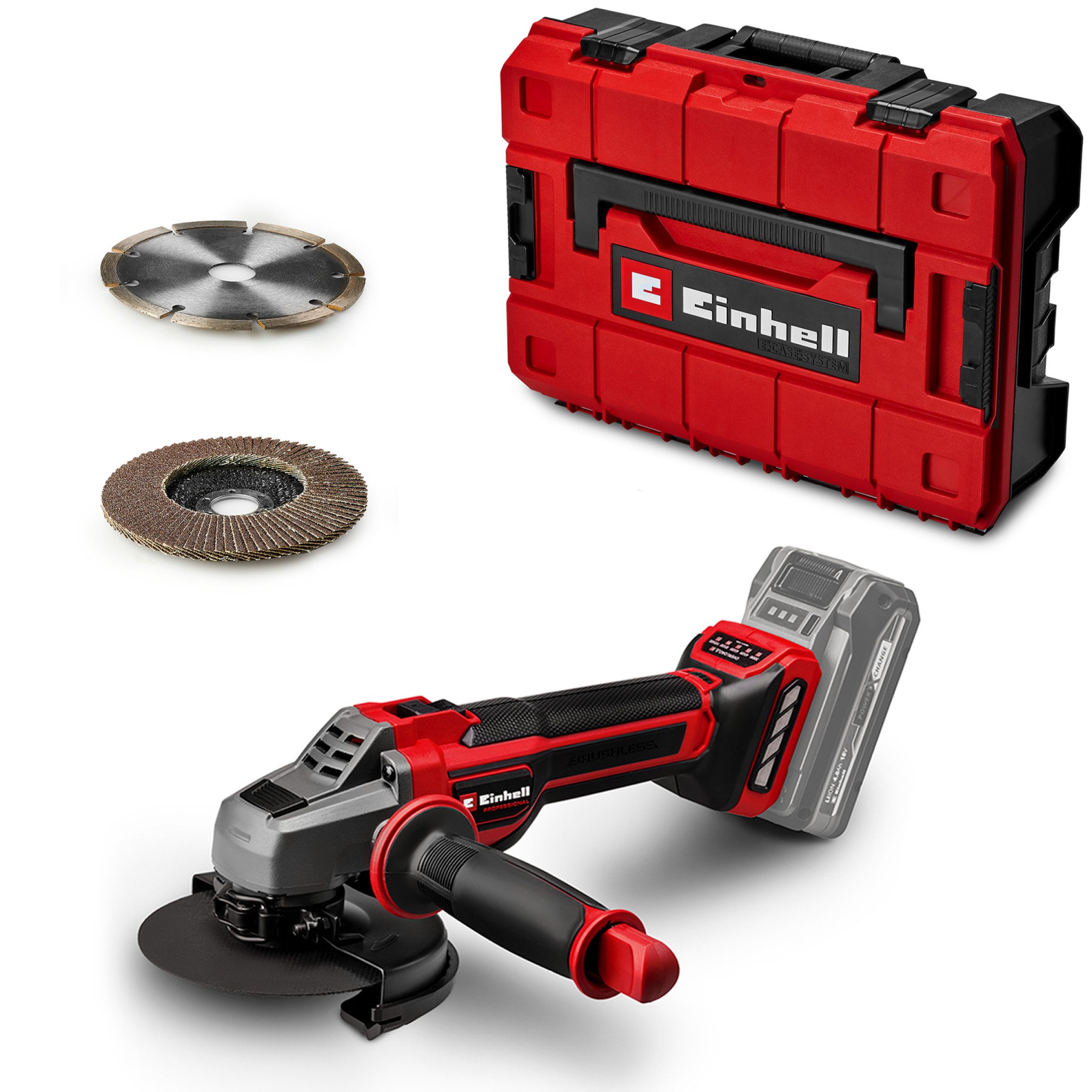 Einhell Akku-Winkelschleifer TP-AG 18/125 CE +3 Set - Solo