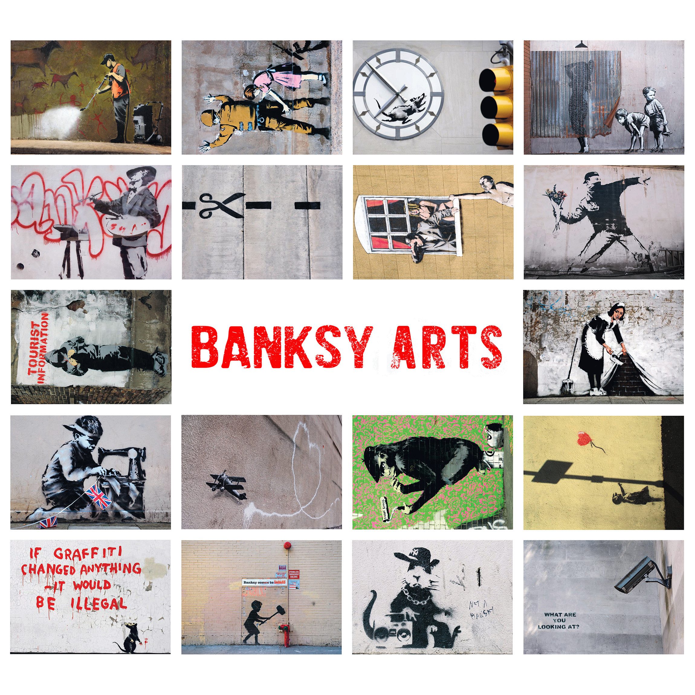 AvantgART Postkarte Banksy Premium Postkarten 6er/18er Set mit berühmten StreetArt Motiven