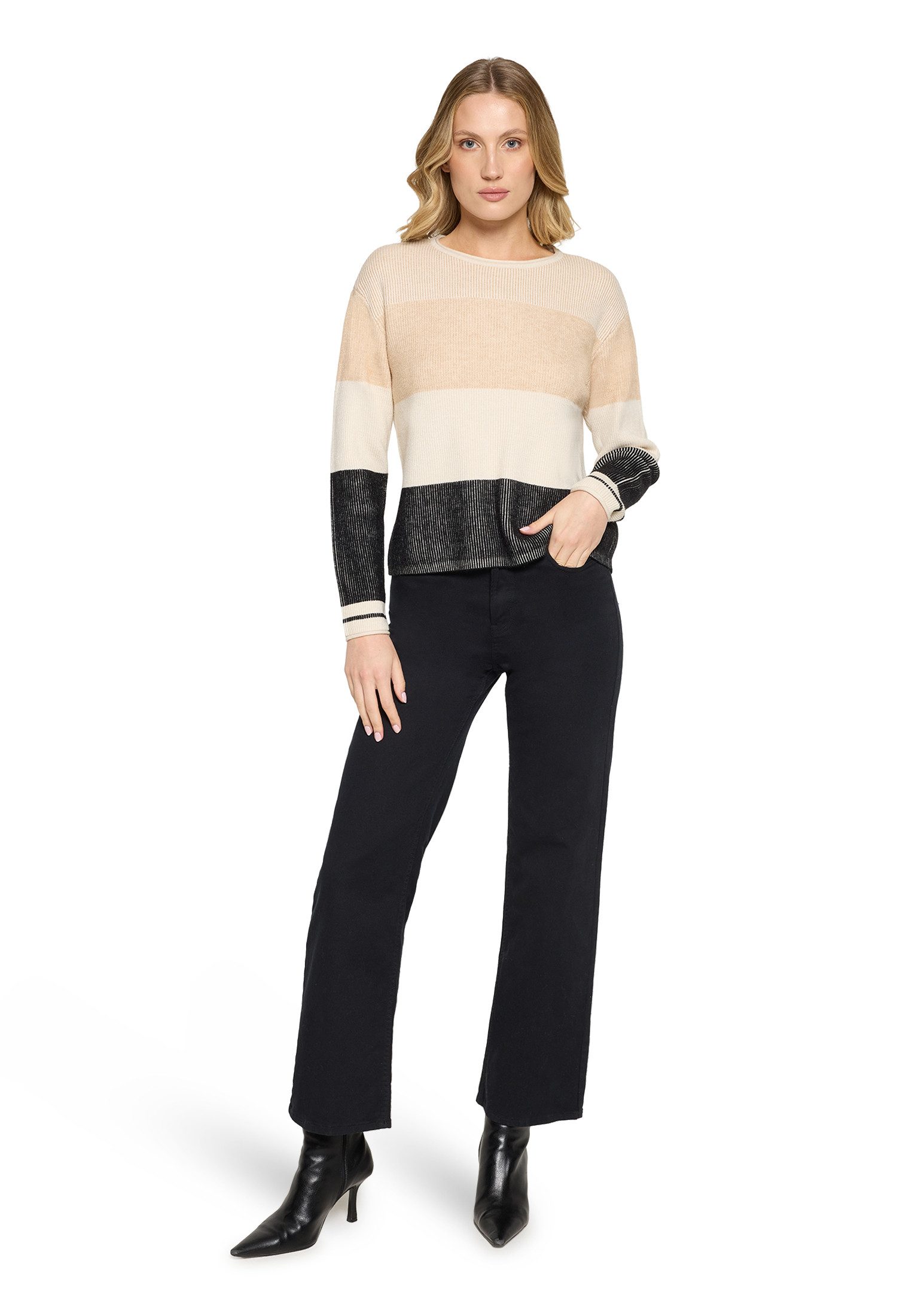 Betty Barclay Strickpullover Damen mit Rippenstruktur (1-tlg)