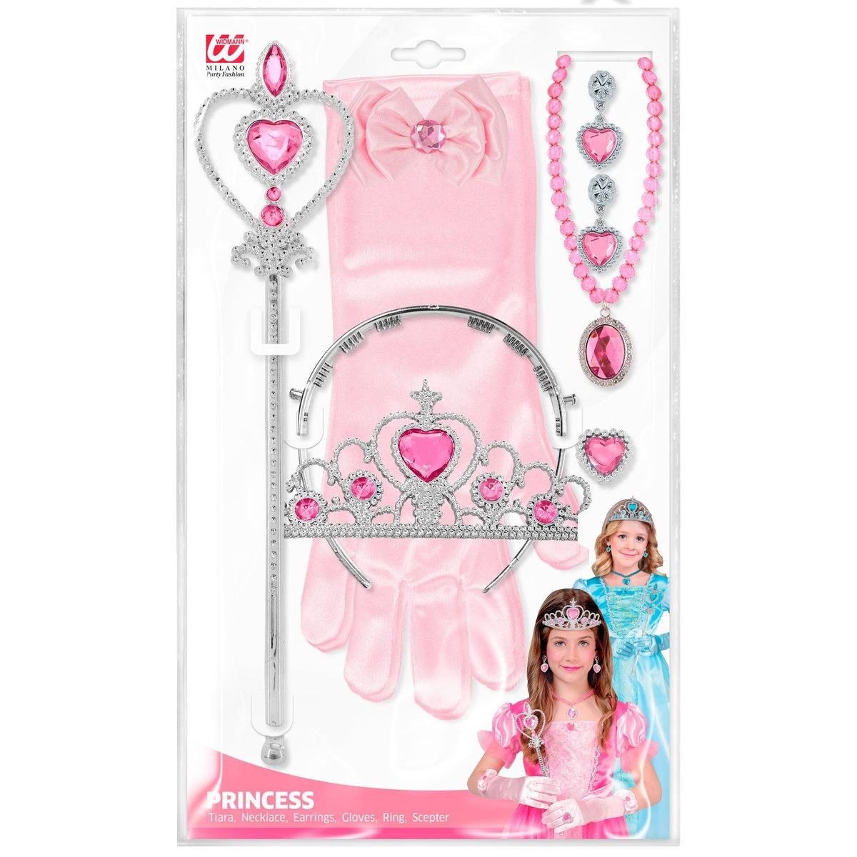 Widmann S.r.l. Kostüm WIDMANN Prinzessinen-Set rosa