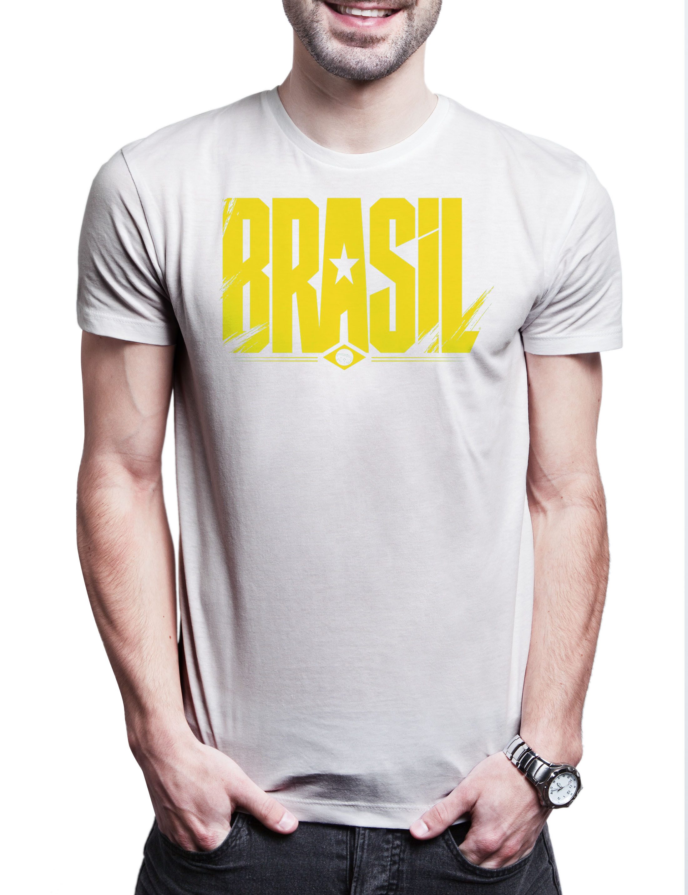 Urban Backwoods Print-Shirt WM Brazil Herren T-Shirt Brasil Brasilien Seleçãoba WM Copacabana (1-tlg) Canarinho Fußball Soccer Football