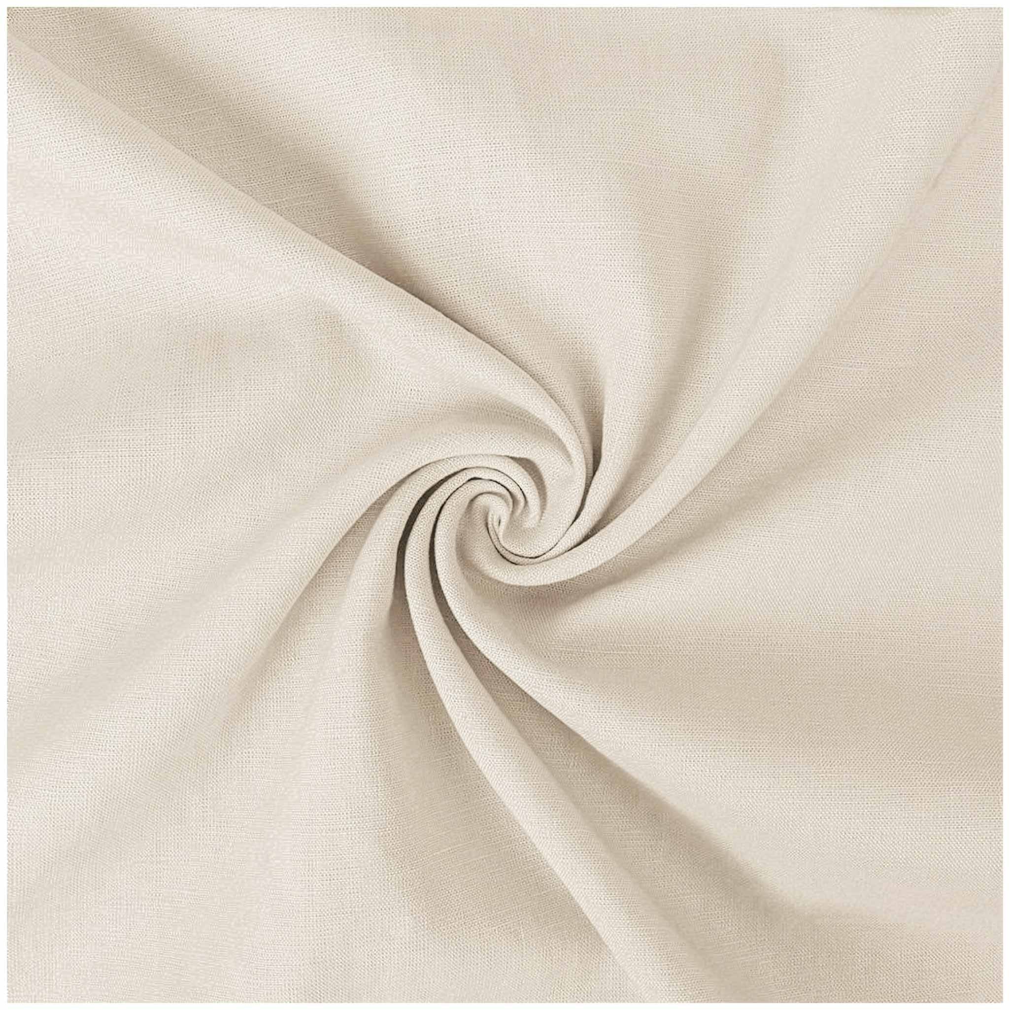 maDDma Stoff Leinenstoff gewaschen 100% Leinen 1/2 Meterware 135cm breit uni, natur