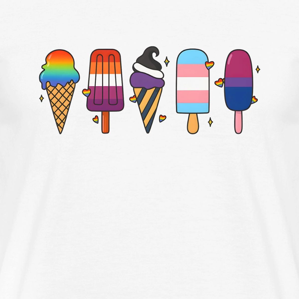 Spreadshirt T-Shirt LGBTQ+ Eiscreme Vielfalt Männer T-Shirt (1-tlg)