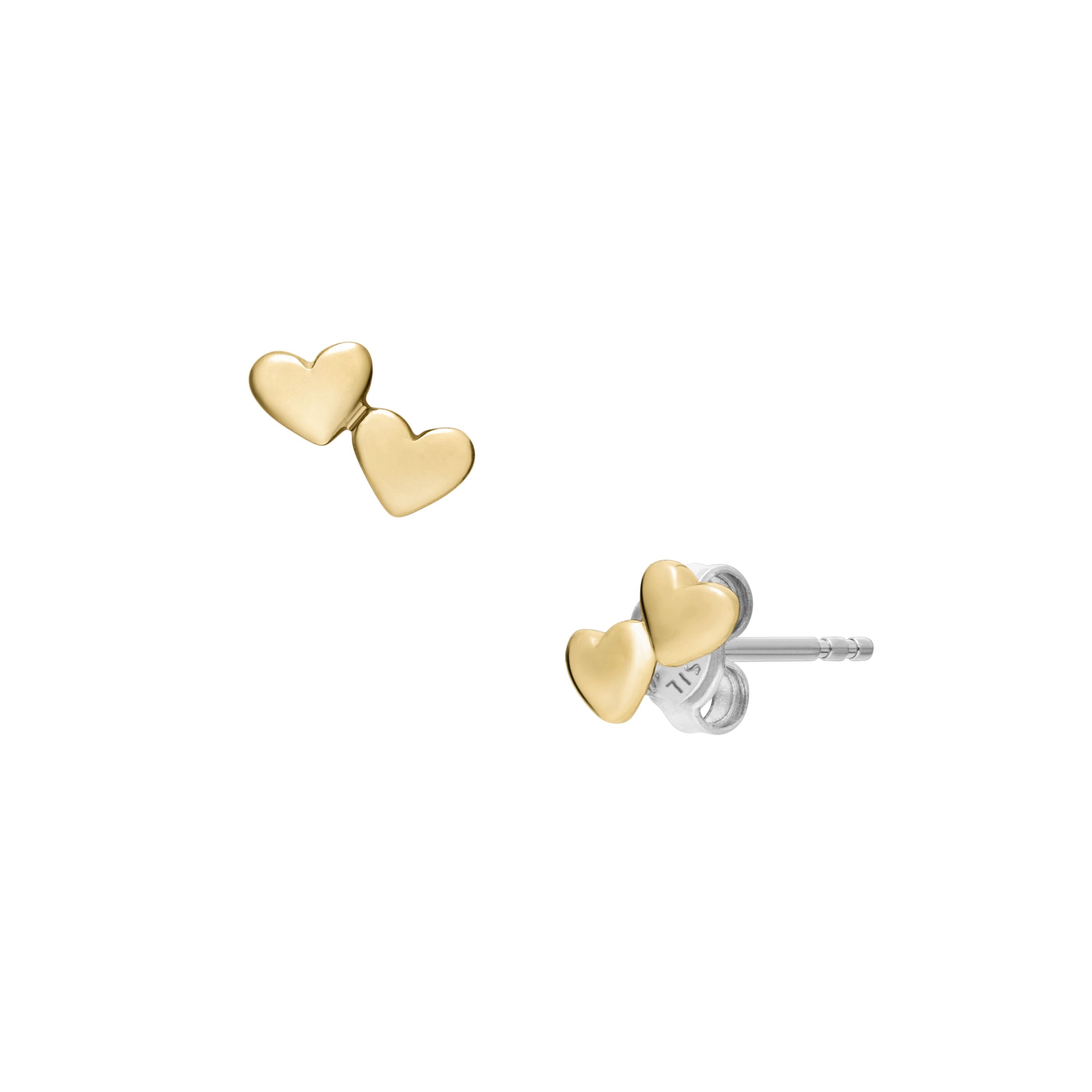 Fossil Paar Ohrstecker Schmuck Geschenk Metall SUTTON Herzen