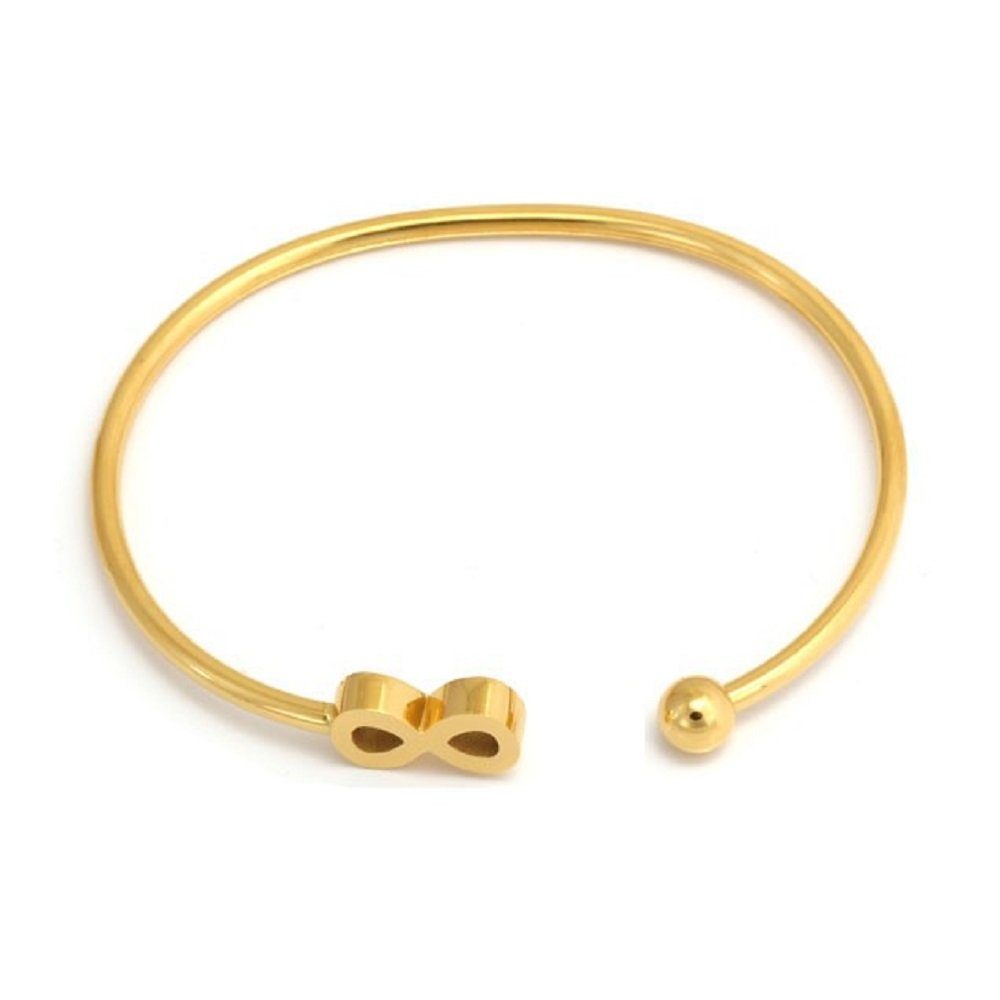 (1 Bracelet BUNGSA gold Armschmuck 1-tlg), Damen aus Edelstahl Armband Armband, Infinity Armreifen