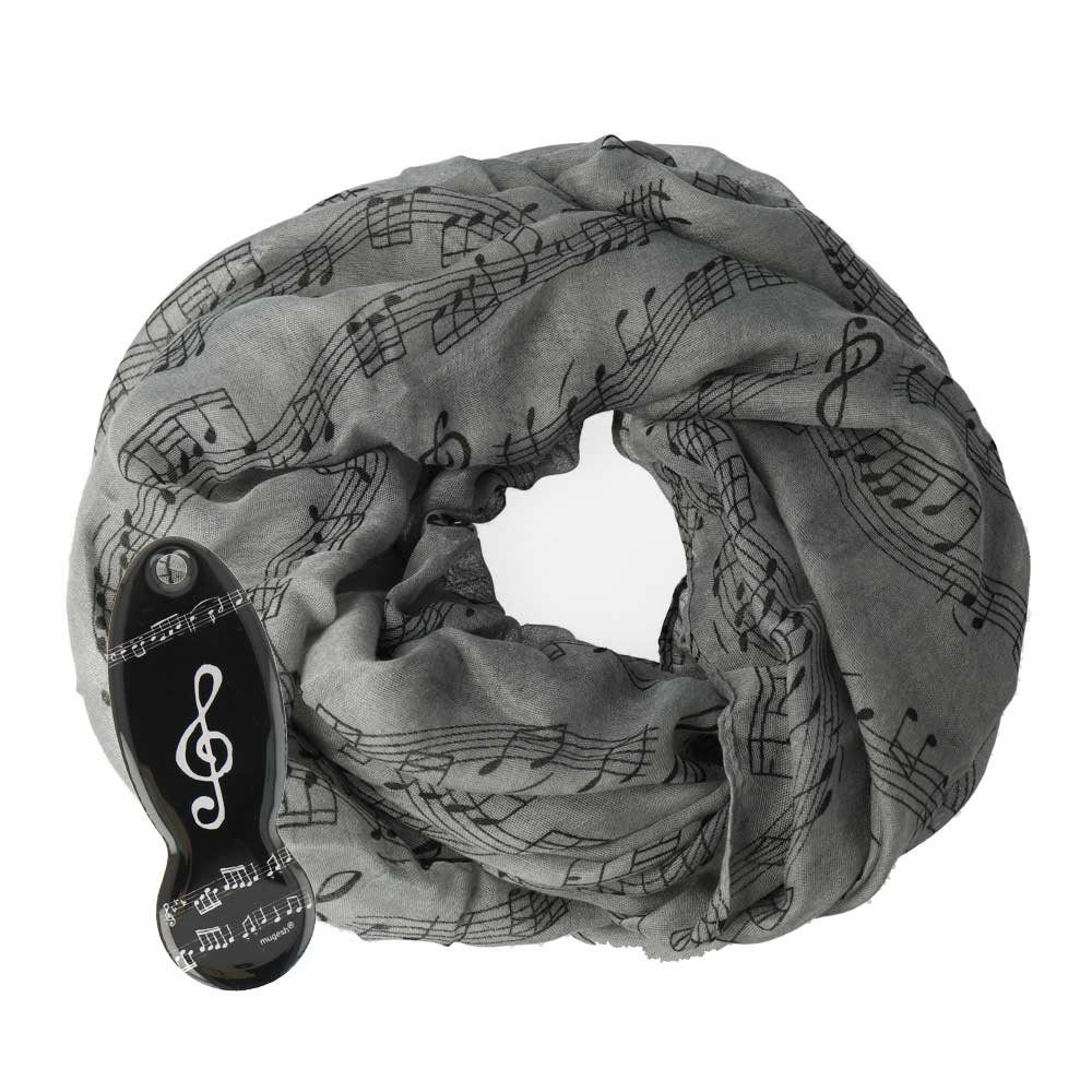 mugesh Schal Geschenkset Musikerin Notenzeilen, für günstig online kaufen