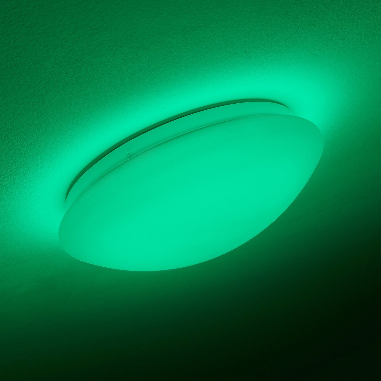 Lumen Watt, 3000 dimmbar, mit Farbwechsler »Osini« hofstein und 12 Deckenleuchte 850 Deckenlampe Fernbedienung, runde Kelvin, Nachtlichtfunktion, RGB mit