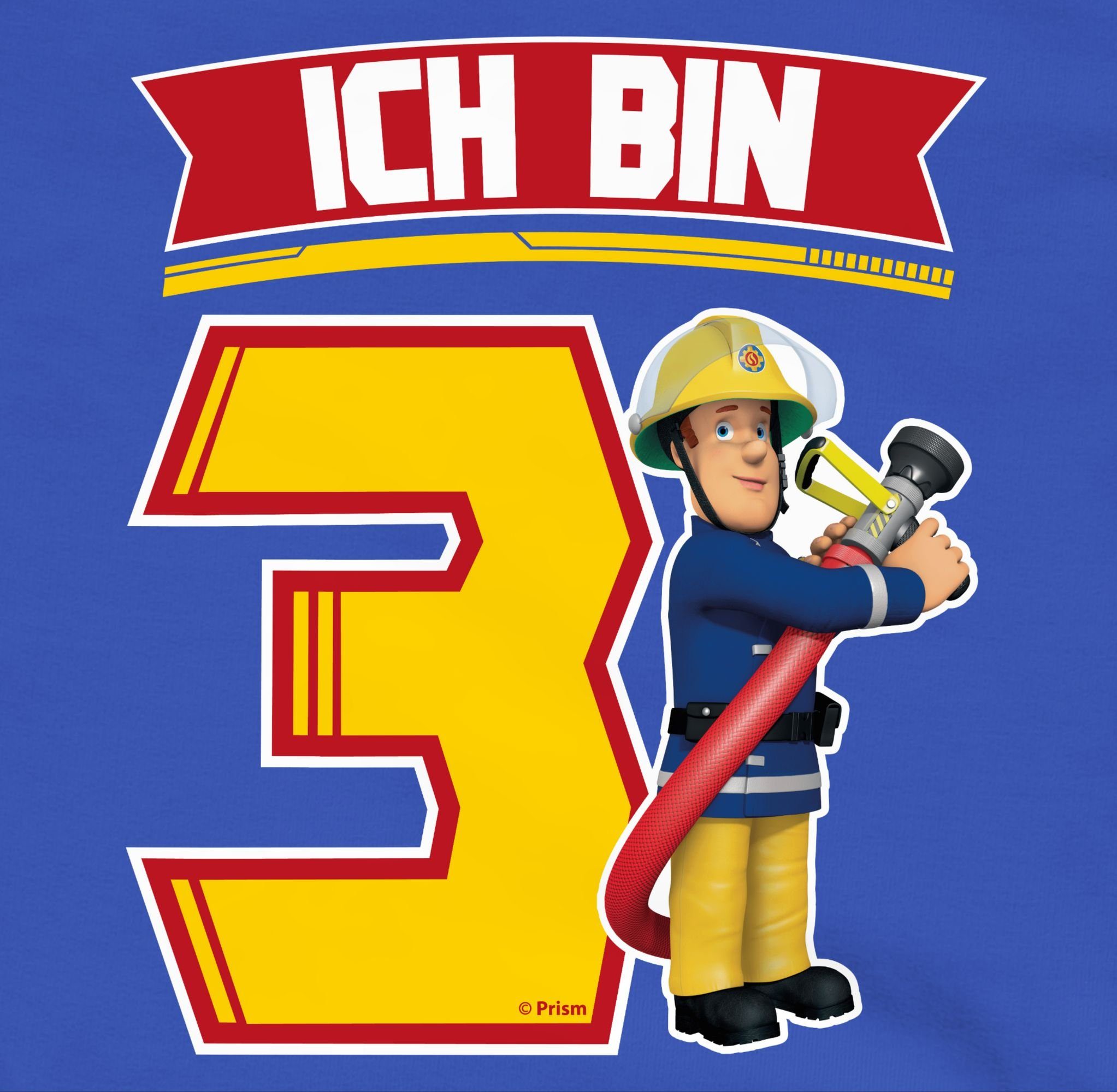 - bin Shirtracer Ich 3 Feuerwehrmann Sam Sam Hoodie Jungen Royalblau 1