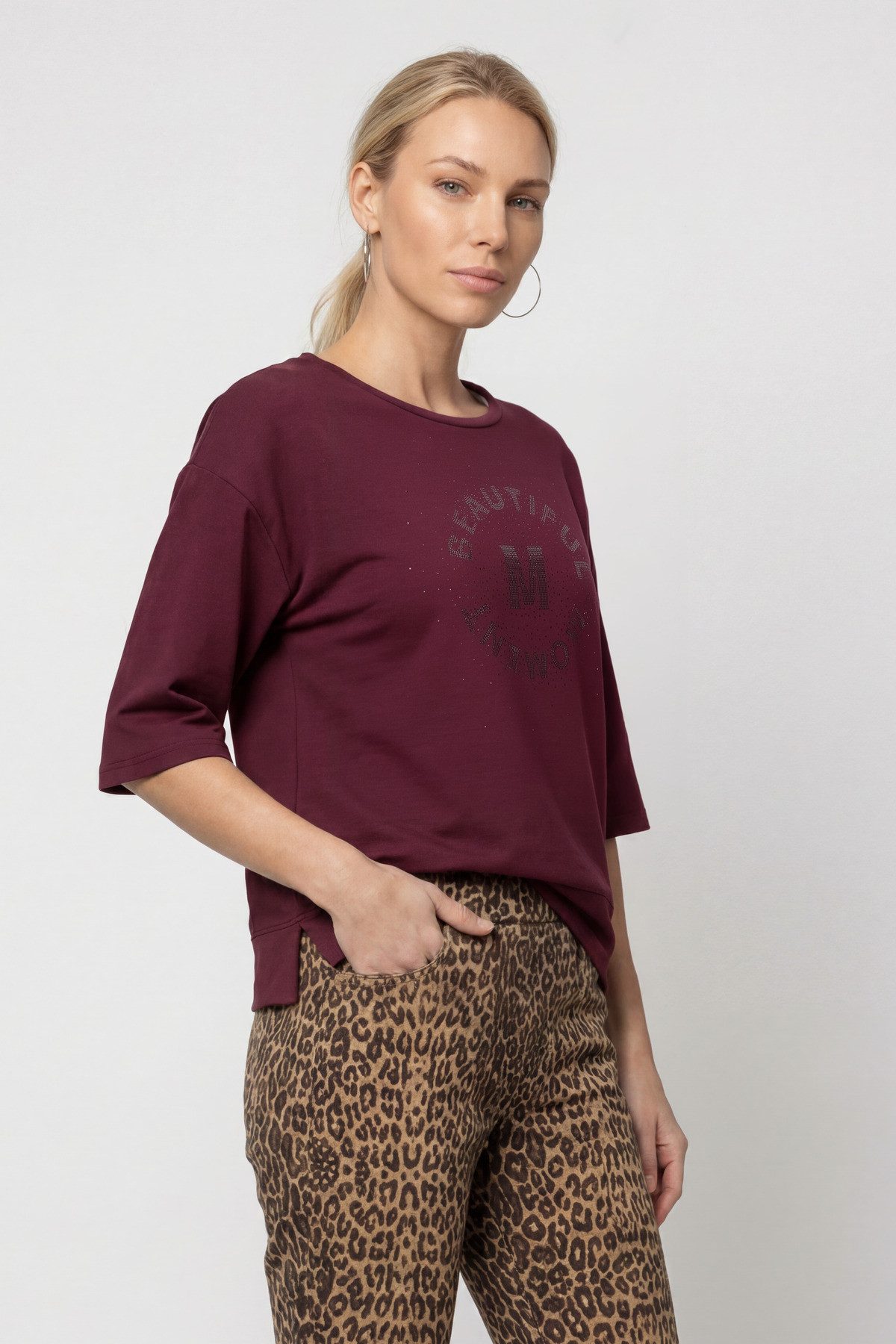 Monari Sweatshirt Sweatshirt Schmuck Regular fit mit Rundhalsausschnitt