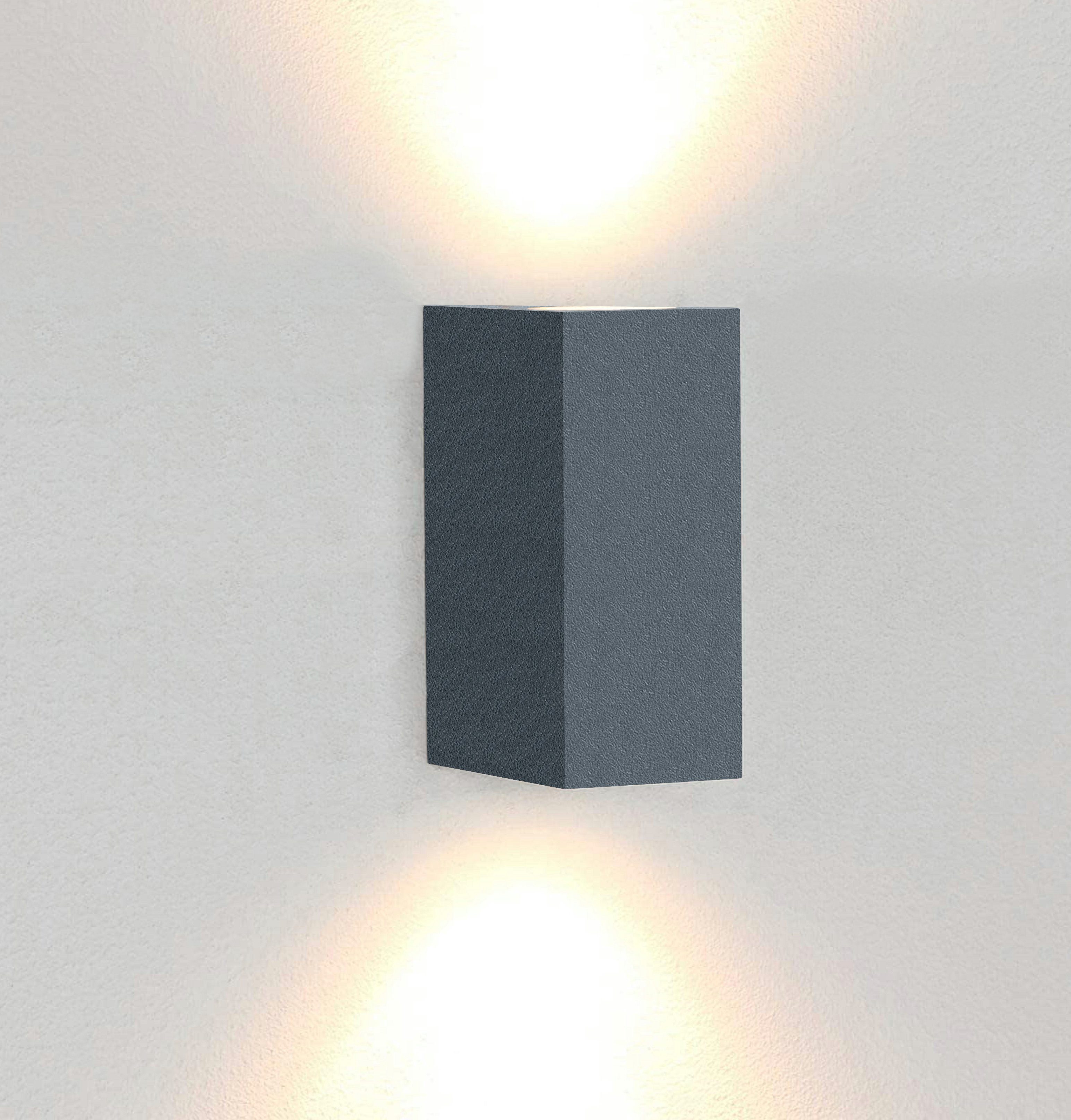 Cube Würfel LED Wand Leuchte Lampe Up Down für außen/innen wasserdicht Warmweiß 
