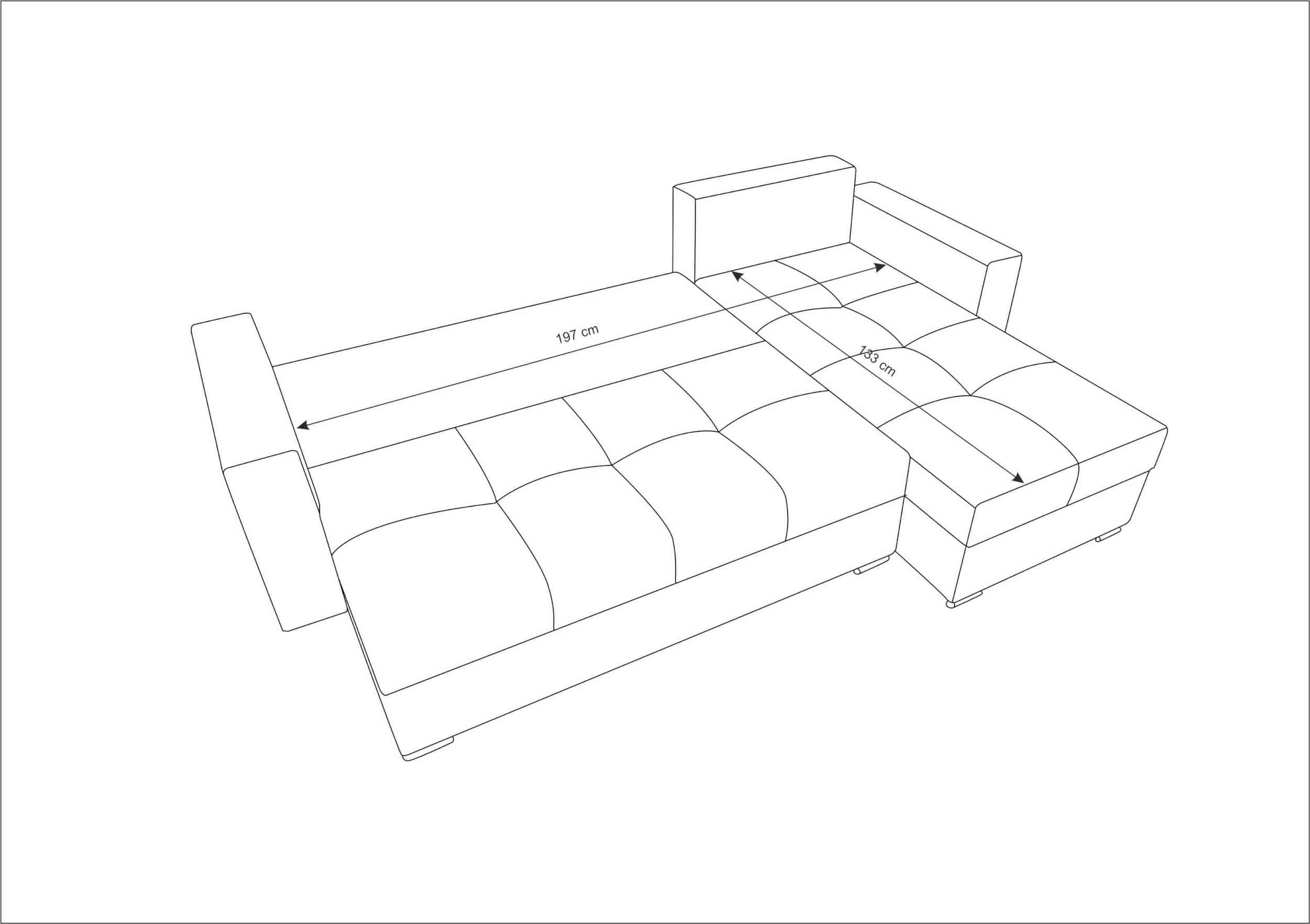 Ecksofa L-Form, Modern Bettkasten, mit Adelina, Eckcouch, Stylefy Sofa, mit Sitzkomfort, Bettfunktion, Design