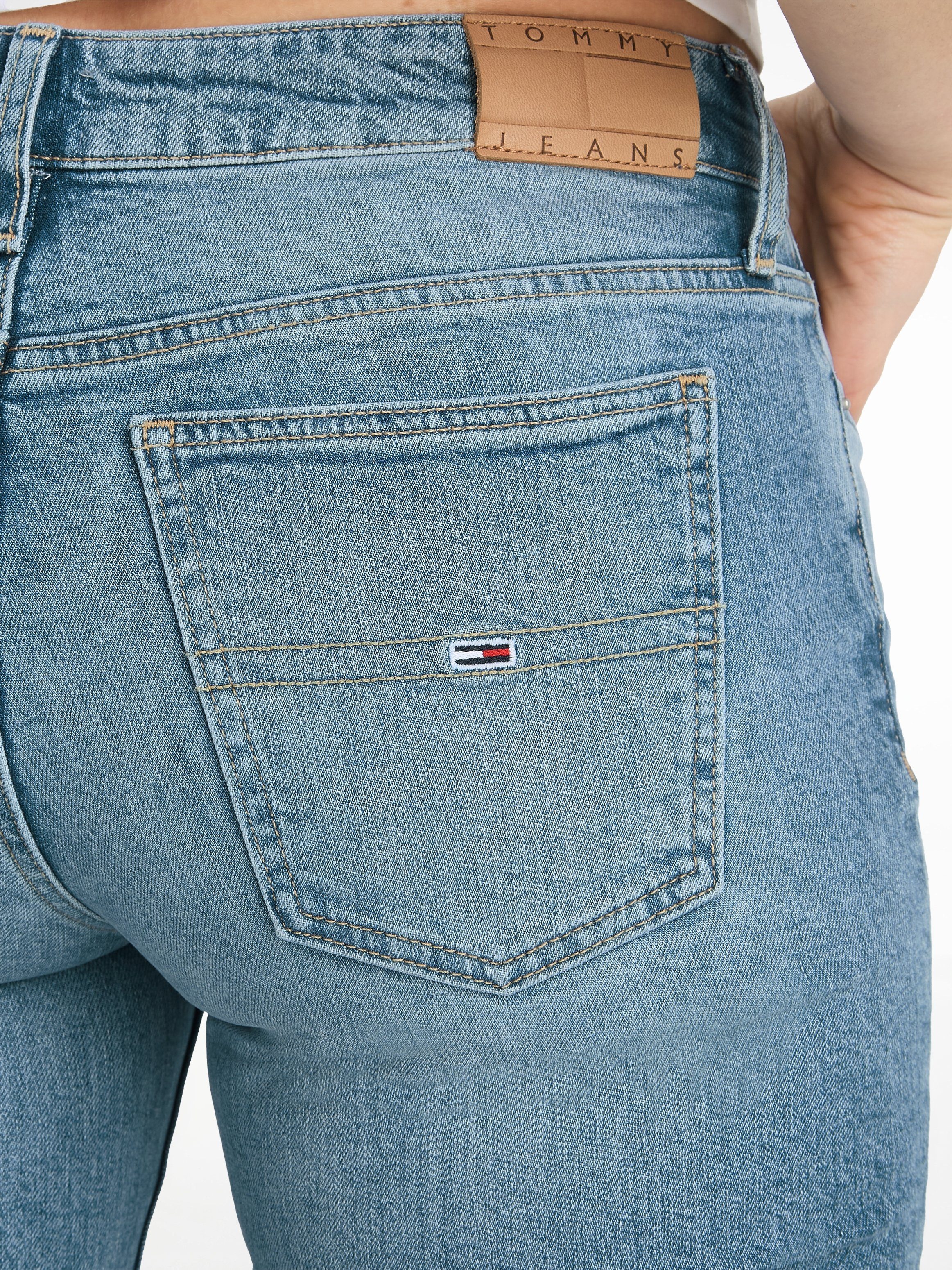 Jeans Tommy Tommy denim Flag Logo-Badge Jeans Schlagjeans light mit &