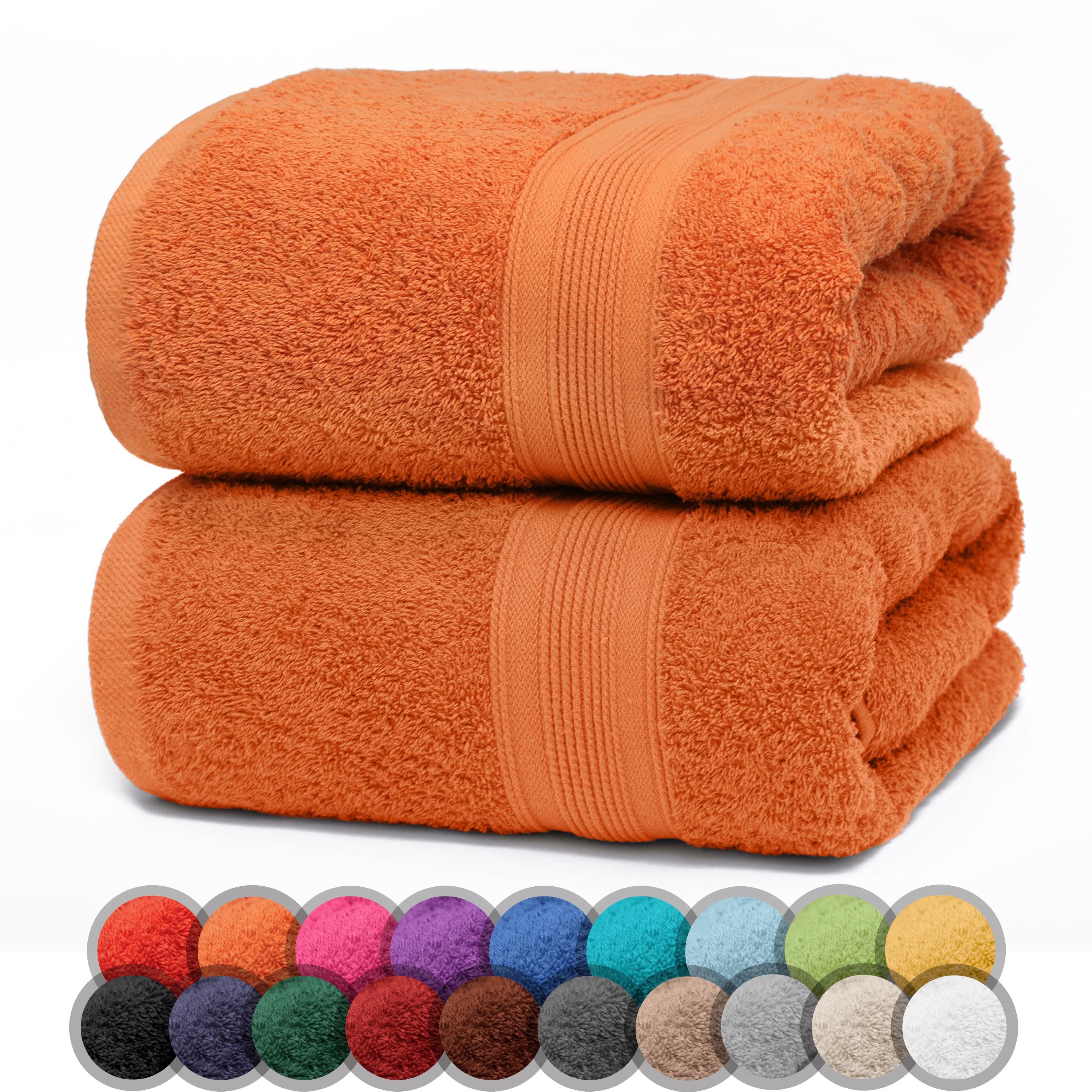 NatureMark Duschtücher 2er-Set Frottier Duschtücher 70x140cm, 100% Baumwolle (2-St), Premium Qualität, DUSCHTUCH, Dusch-Handtuch, 70x140cm, Terrakotta