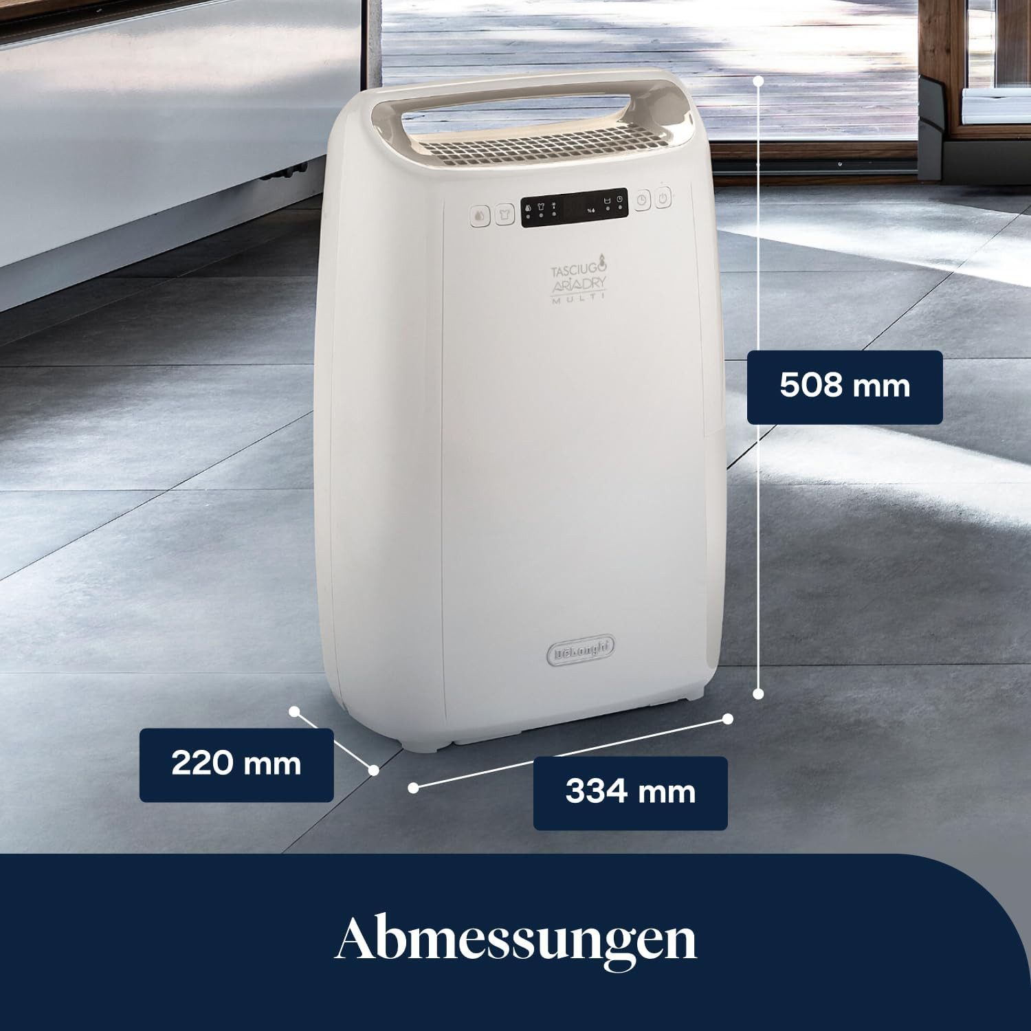 De'Longhi Luftentfeuchter DE'LONGHI Tascuigo AriaDry Multi DEXD214RF 14L 65m3 weiß
