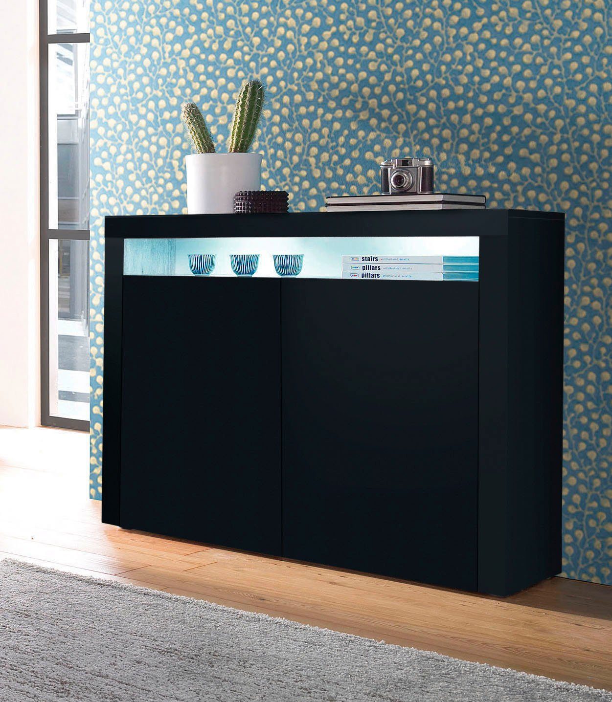 borchardt Möbel Highboard Santa Fé, Kommode mit moderner Rahmenoptik, Breite 107 cm, Breite 107 cm