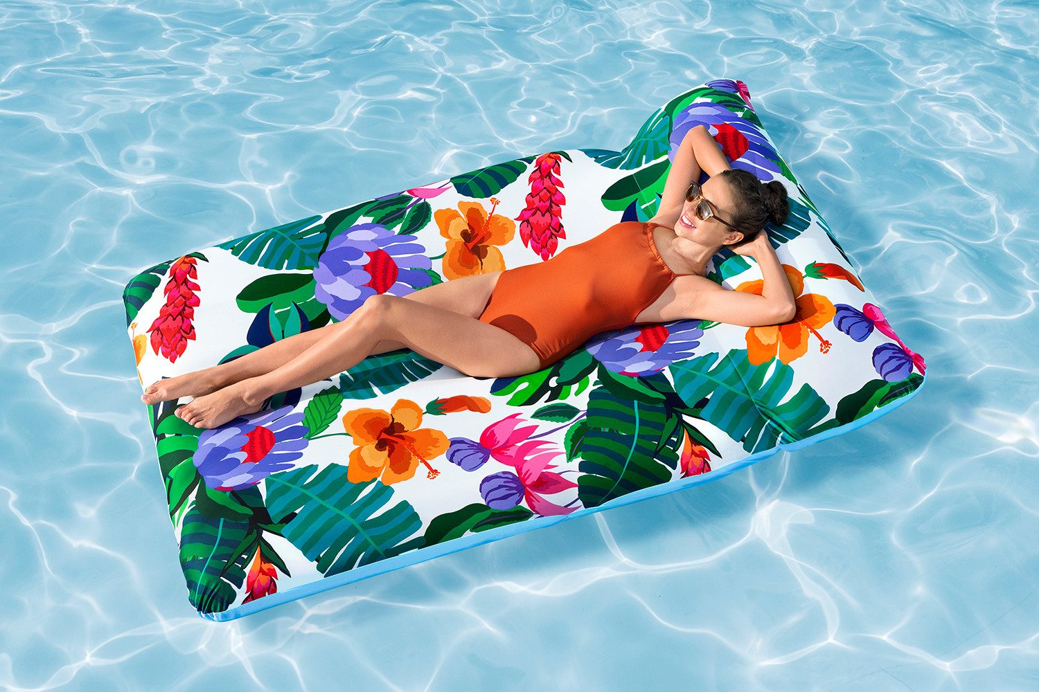 Bestway Luftmatratze Blissful Drifter™, (Packung, 1-St., 183 x 124 x 33 cm), Inkl. abnehmbarer, waschbarer Textilbezug