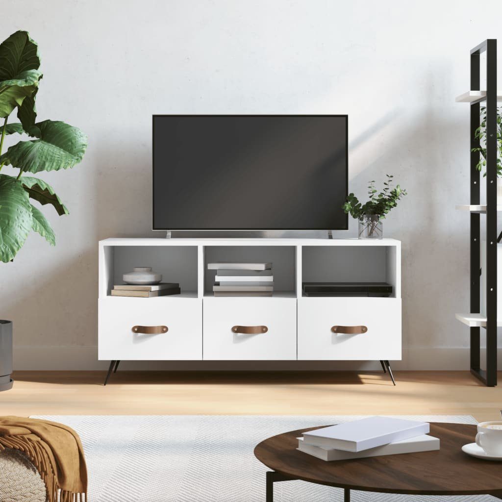 furnicato Holzwerkstoff Weiß 102x36x50 TV-Schrank cm