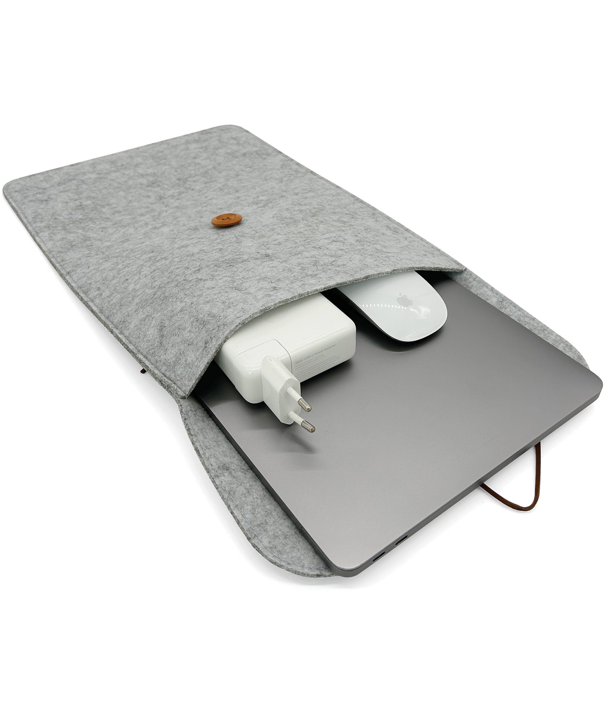 Oxcid Businesstasche Laptoptasche für Notebook Macbook Laptop Tasche Ipad, Filz – Bild 5 von 5