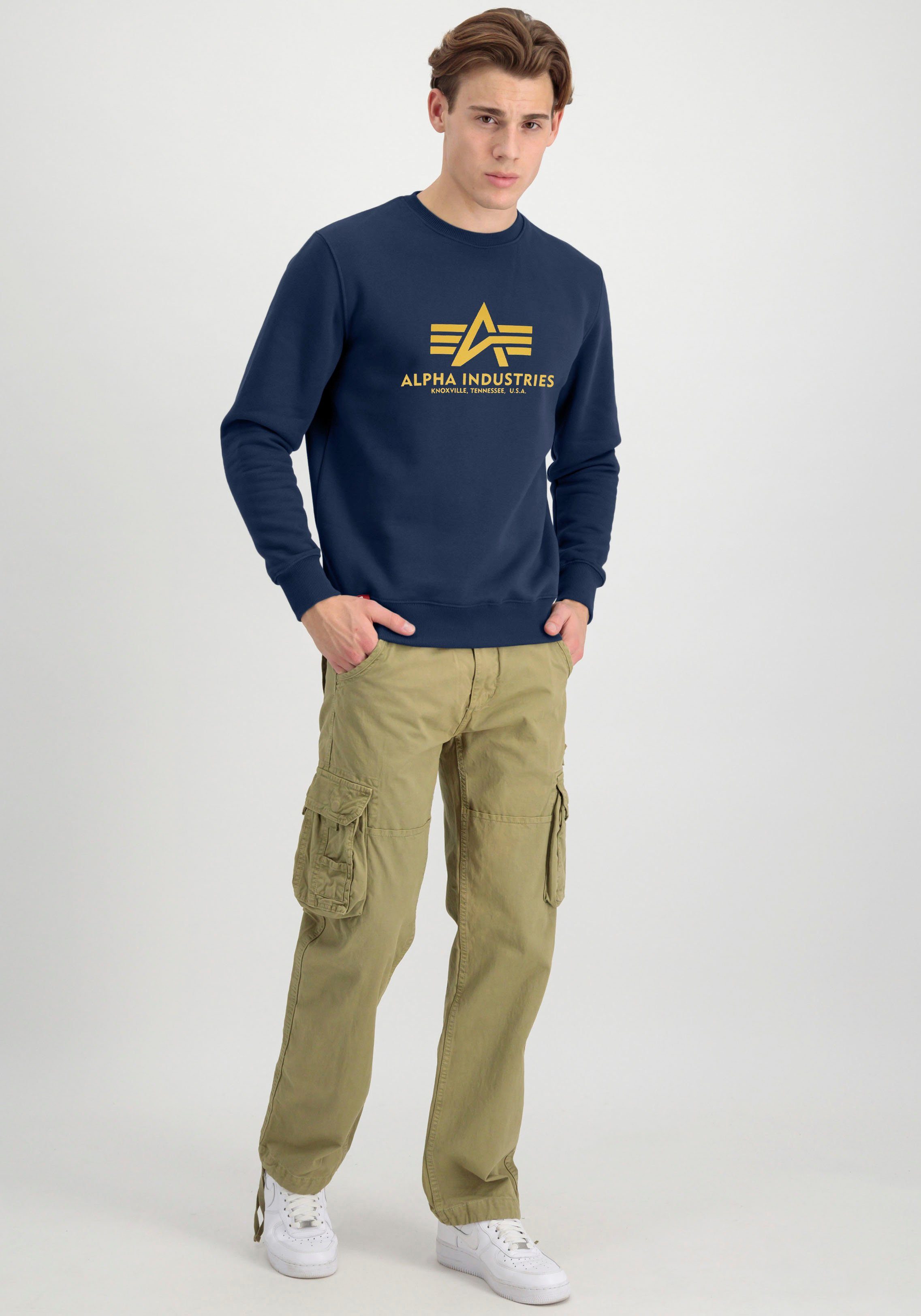 navy Sweatshirt Basic Sweater Alpha Industries new
