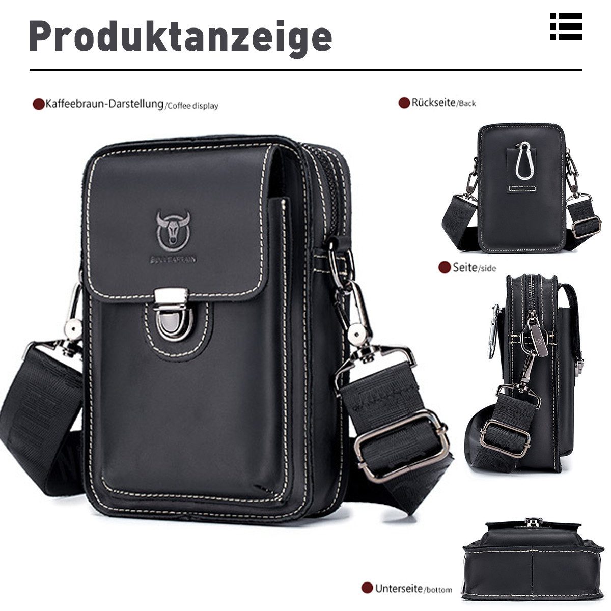 RWEUOQ Umhängetasche Umhängetasche Lederhandtasche Aktentasche Vintage-Tasc günstig online kaufen