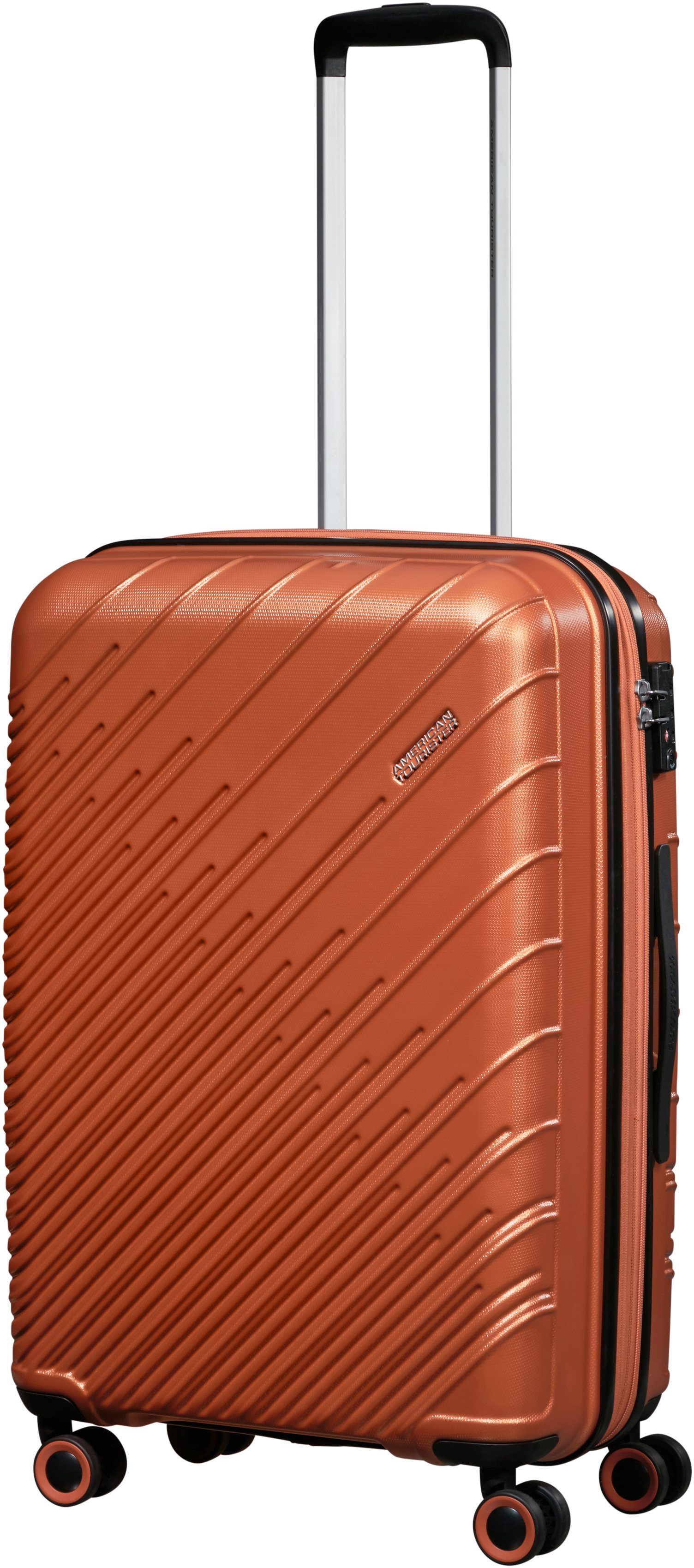 American Tourister® Hartschalen-Trolley 4 Volumenerweiterung Speedstar, Orange cm, Rollen, Copper 67 mit