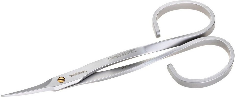 STAINLESS TWEEZERMAN ermöglichen Exakt: CUTICLE, mit Hautschere Präzisionsklingen sicheres von STEEL ein Entfernen Grifflöchern, Nagelhaut ergonomischen