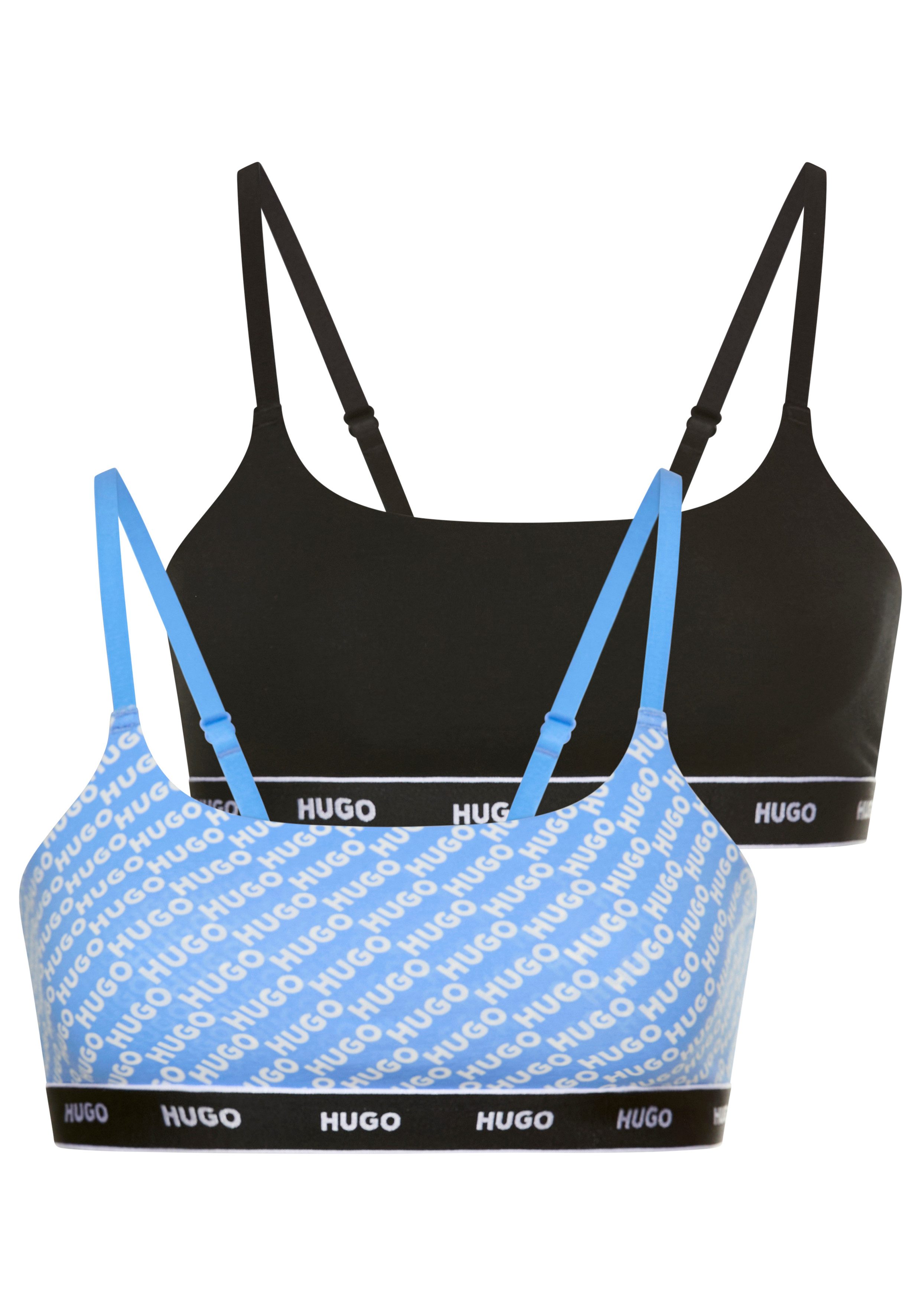 HUGO Bralette TWIN BRALETTE DESIGN (2-tlg) ohne Verschluss, ohne Polsterung